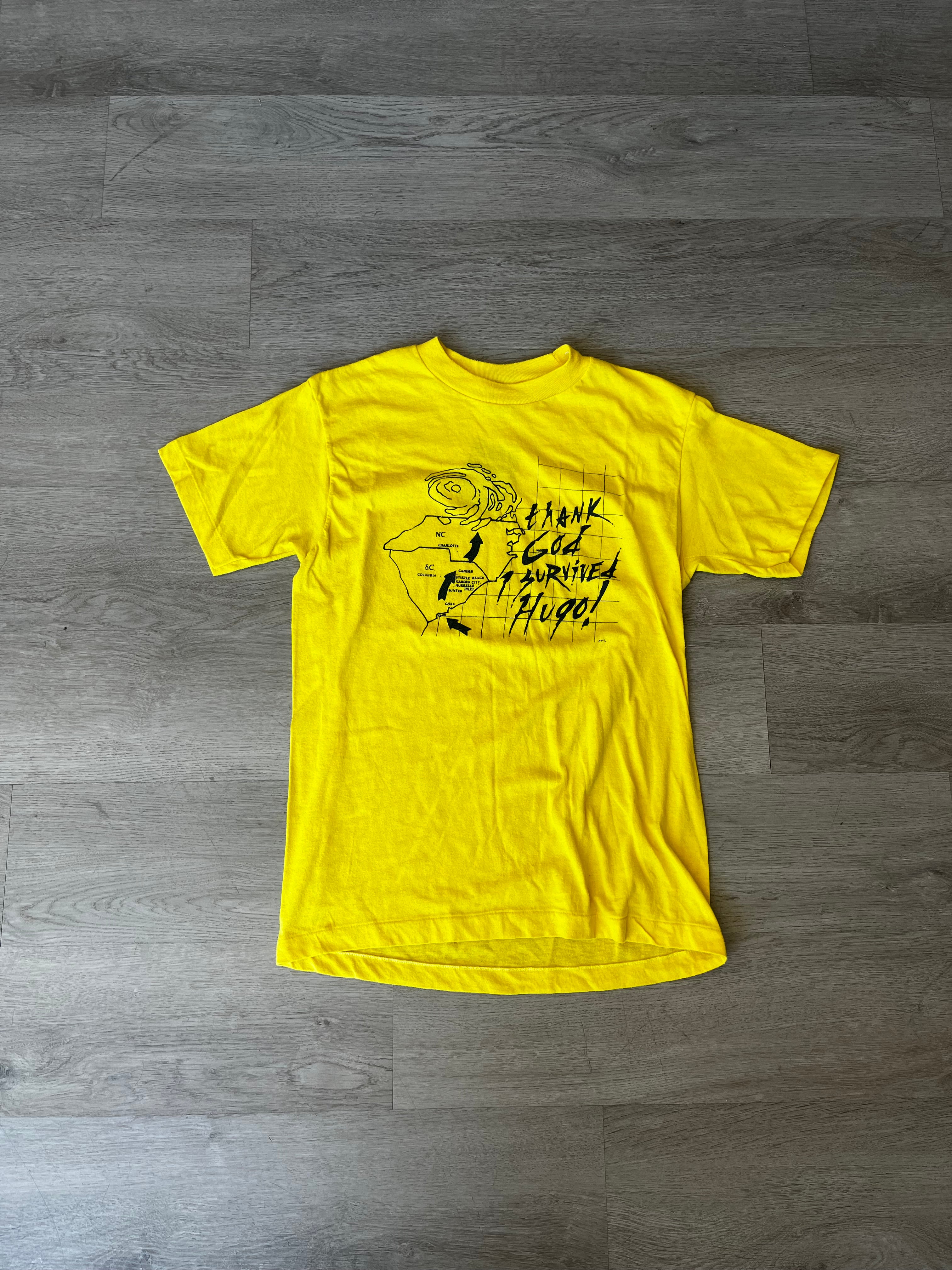 Vintage Thank God I Survived Hugo Tee