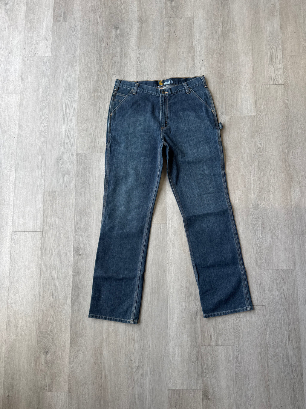 Carhartt Relaxed Fit Dark Washed Denim Jeans