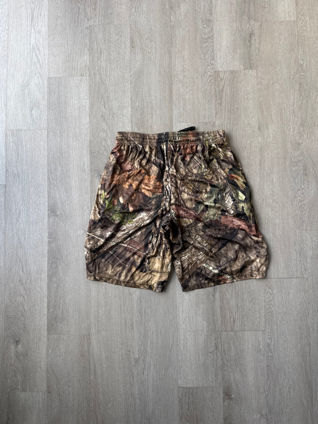Mossy Oak Polyester Baggy Forest Camo Shorts