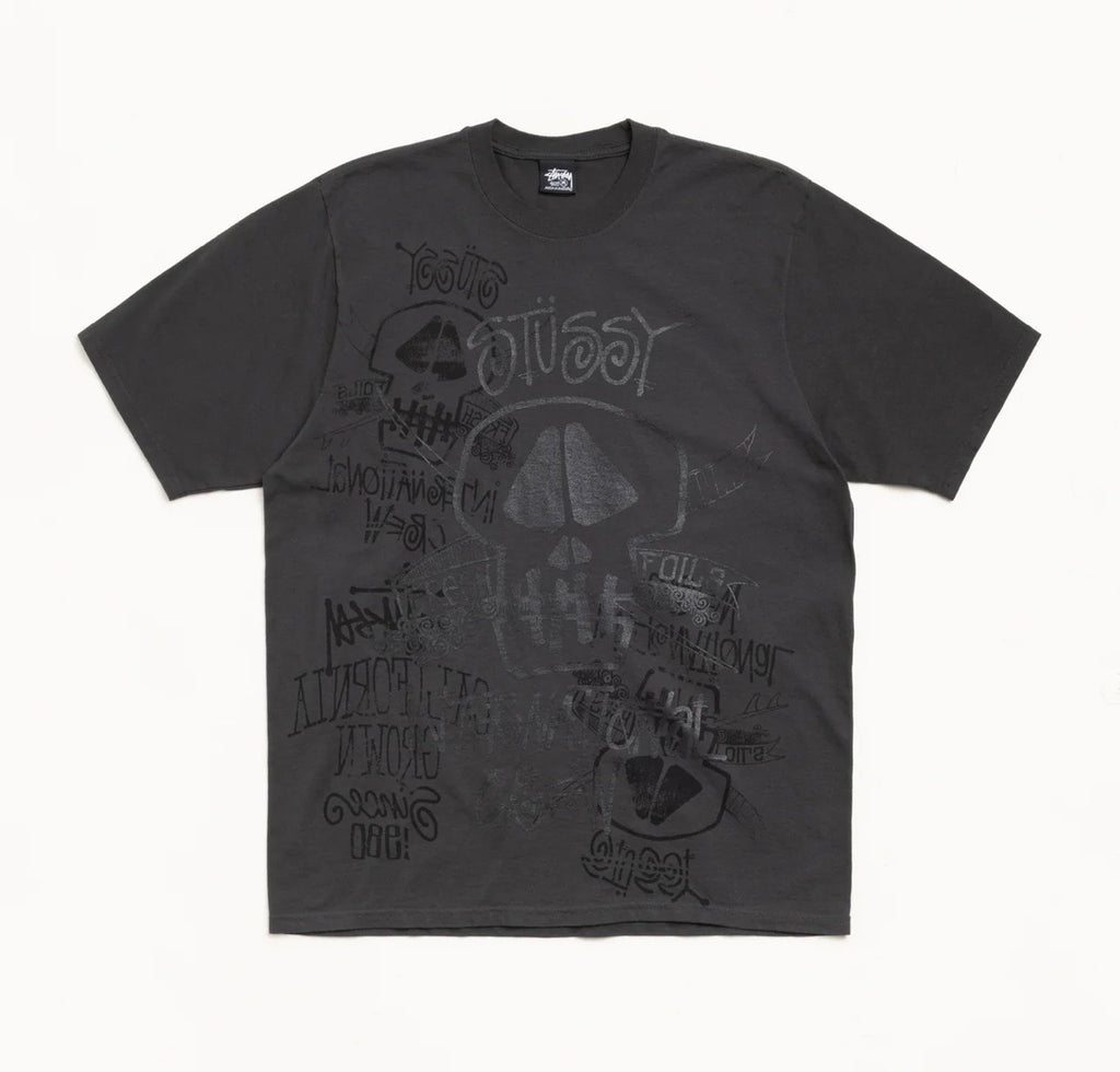 Stussy Black Skulls Pigment Dyed Tee Stüssy
