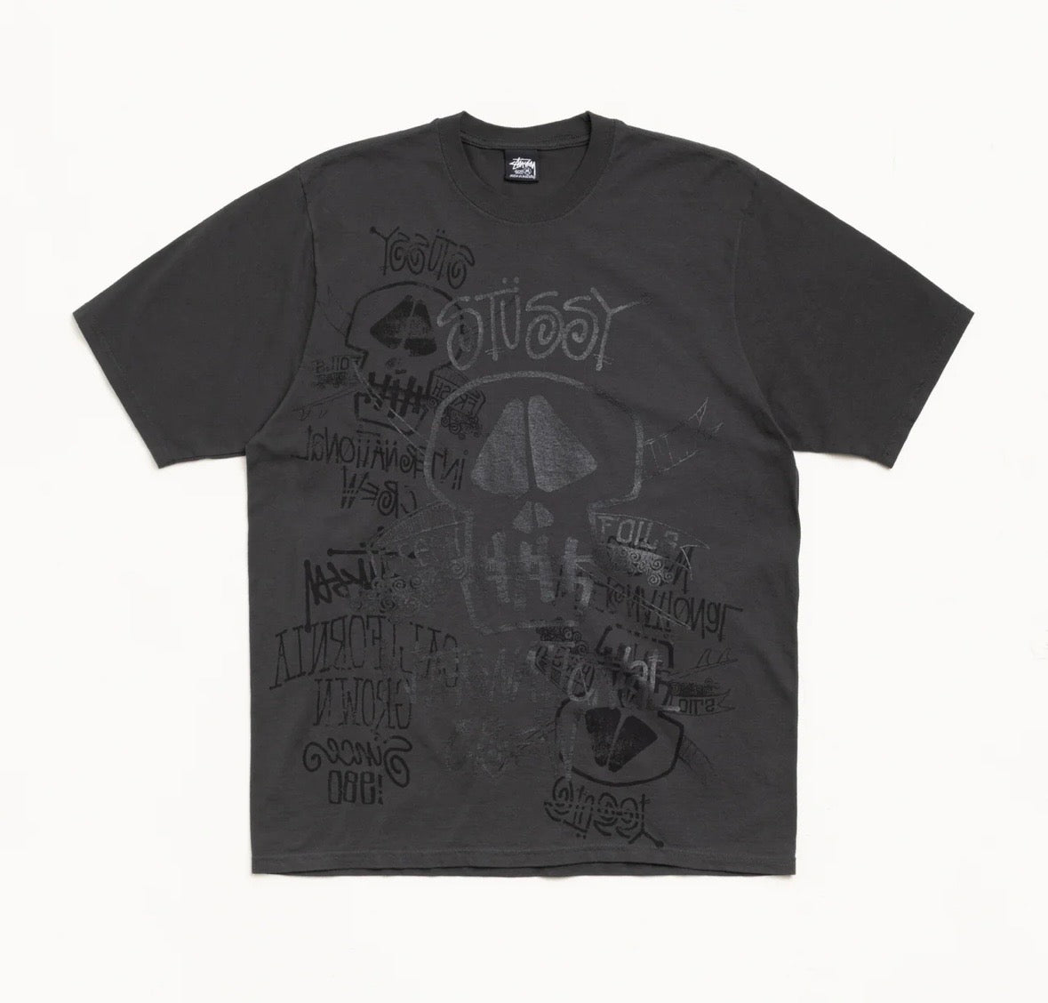 Stussy Black Skulls Pigment Dyed Tee Stüssy