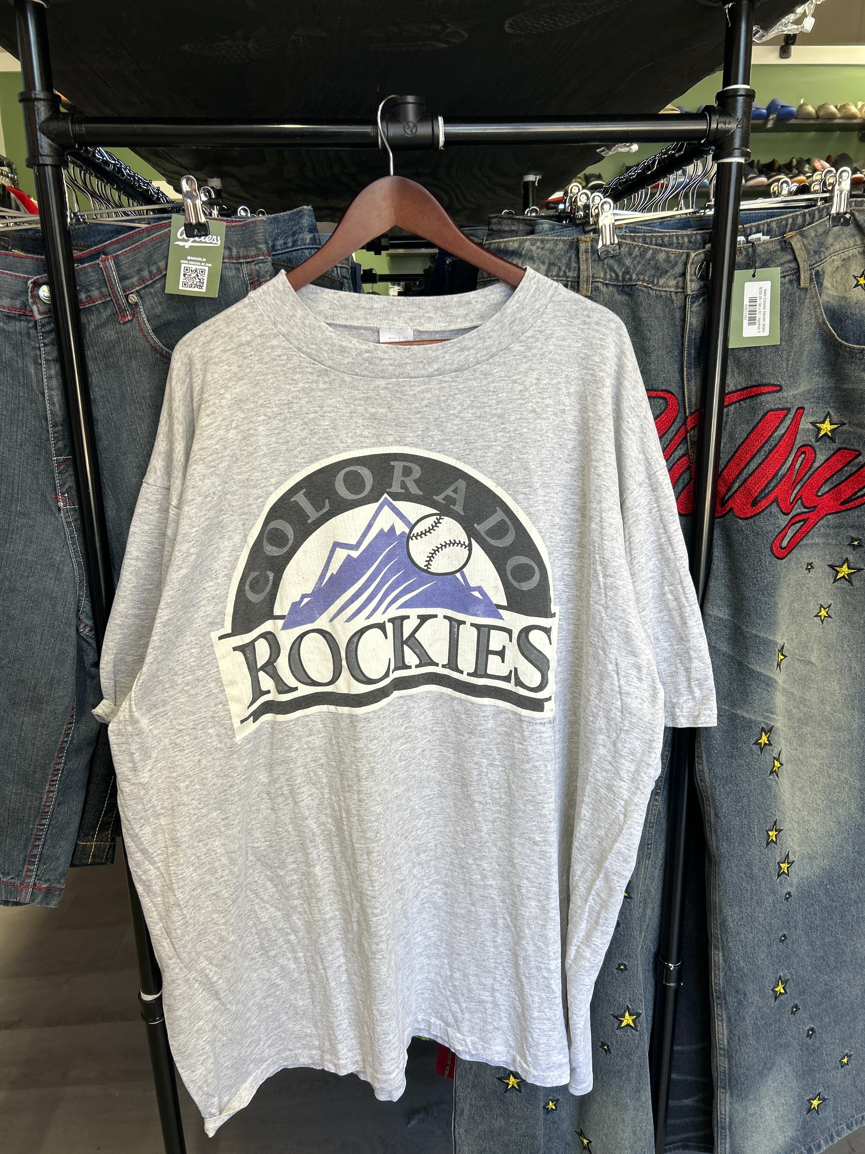 Grey Colorado Rockies Tee