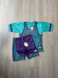Vintage 90s Charlotte Hornets Basketball Shorts Jersey Set