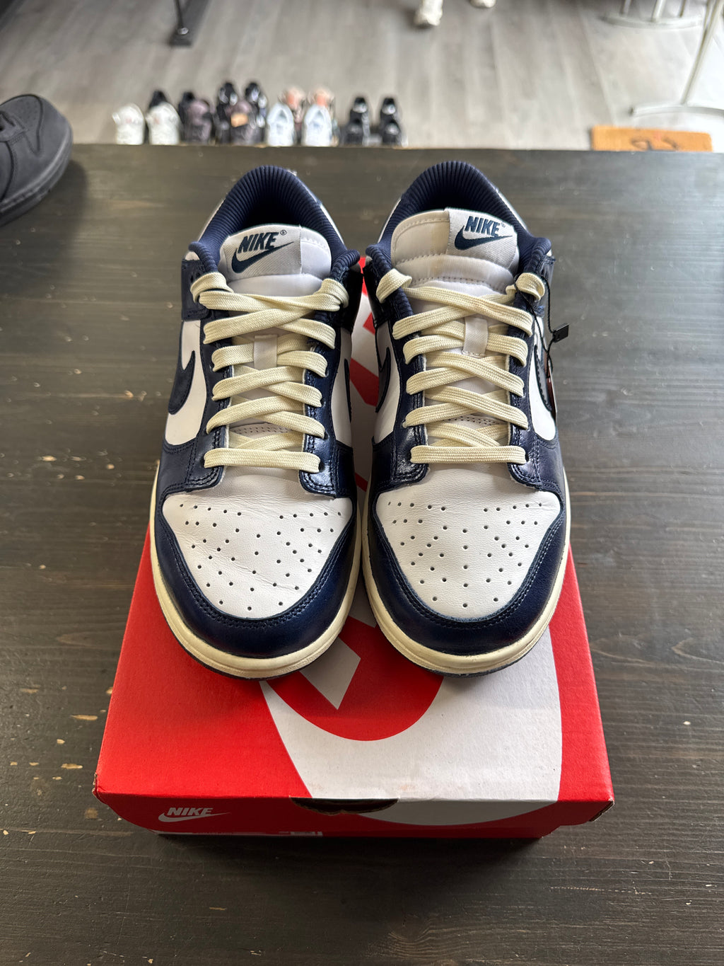 Pre-owned Women’s Nike Dunk Low PRM Vintage Navy