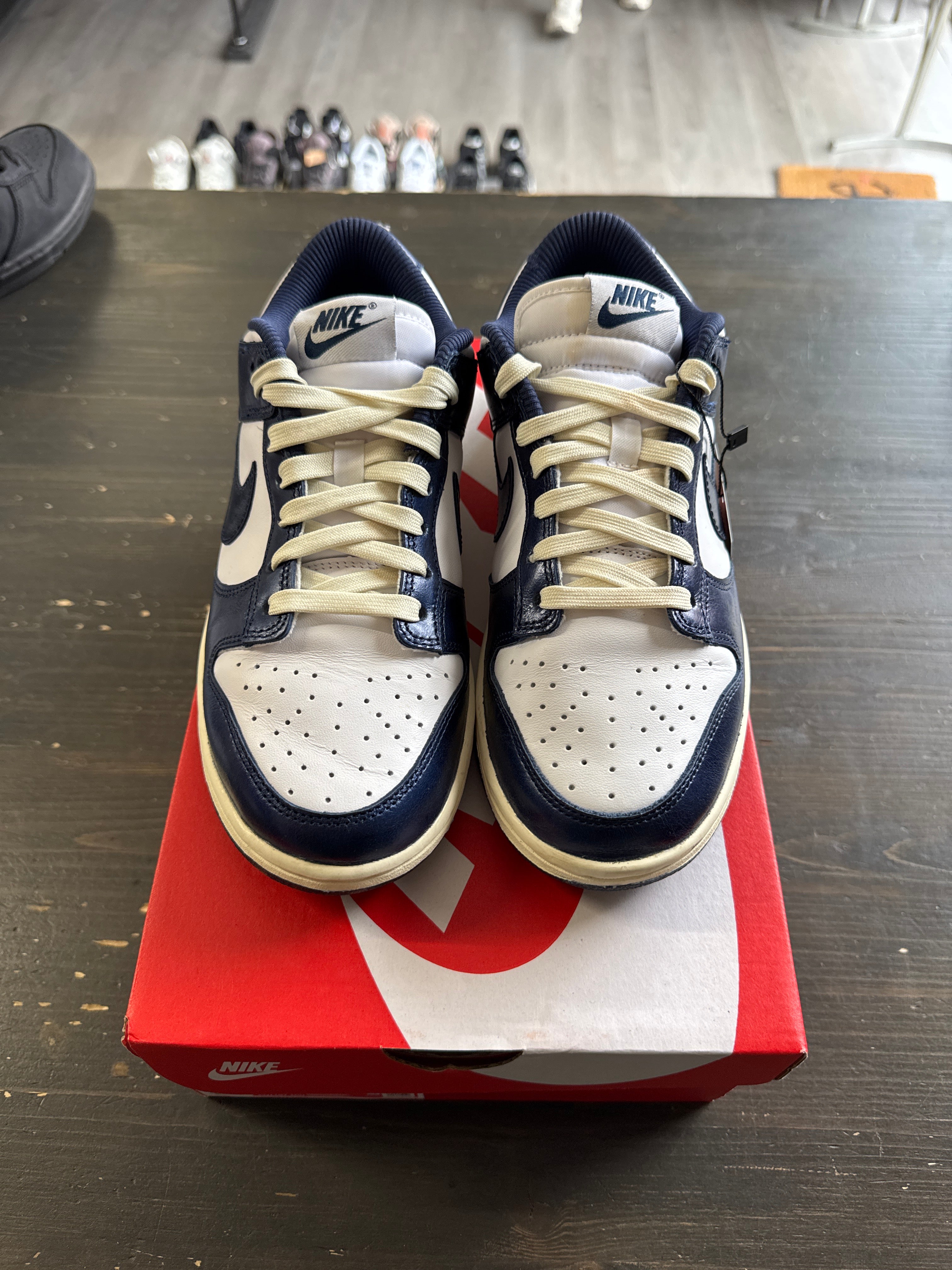 Pre-owned Women’s Nike Dunk Low PRM Vintage Navy
