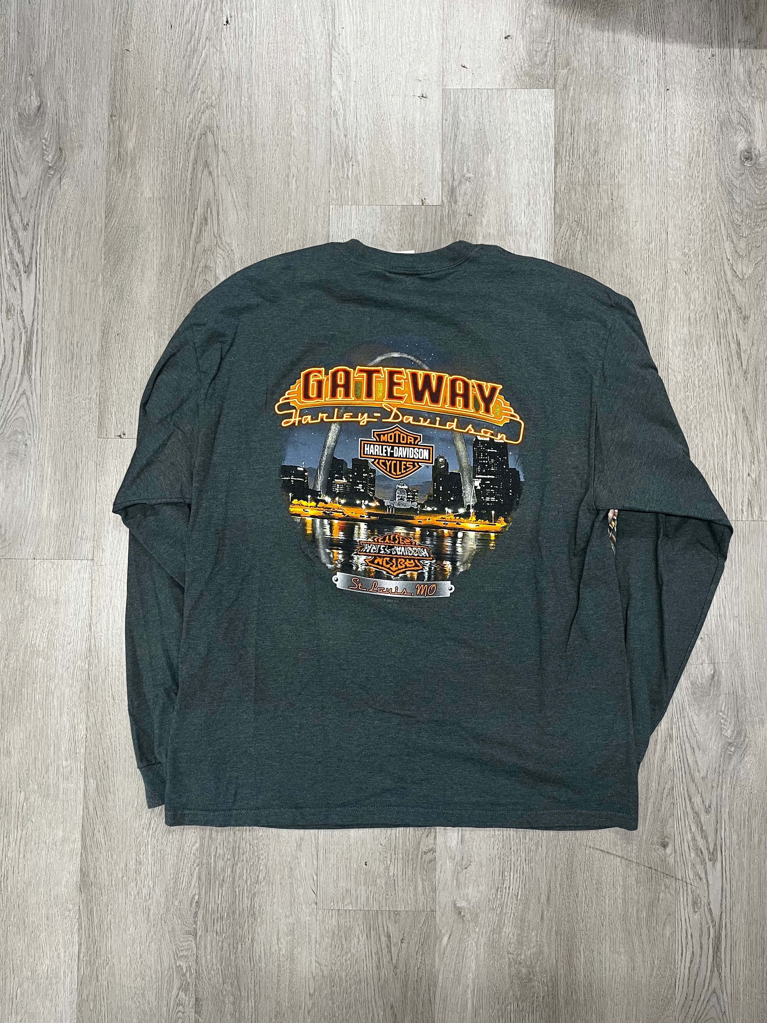 Harley Davidson St. Louis Pin Girl Longsleeve Graphic Tee