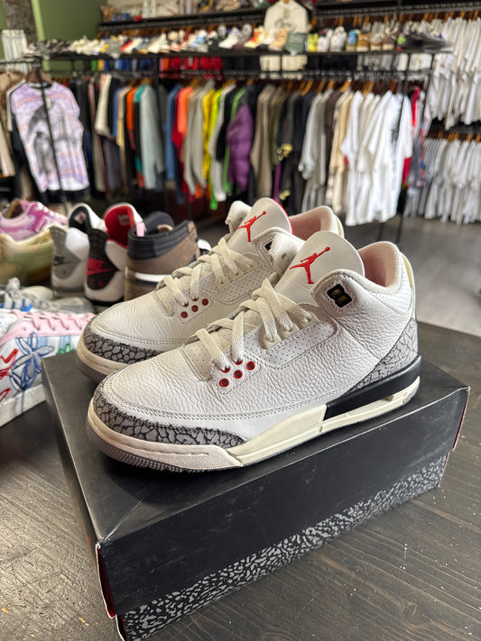 Pre-owned Jordan Retro 3 White Cement Reimagined