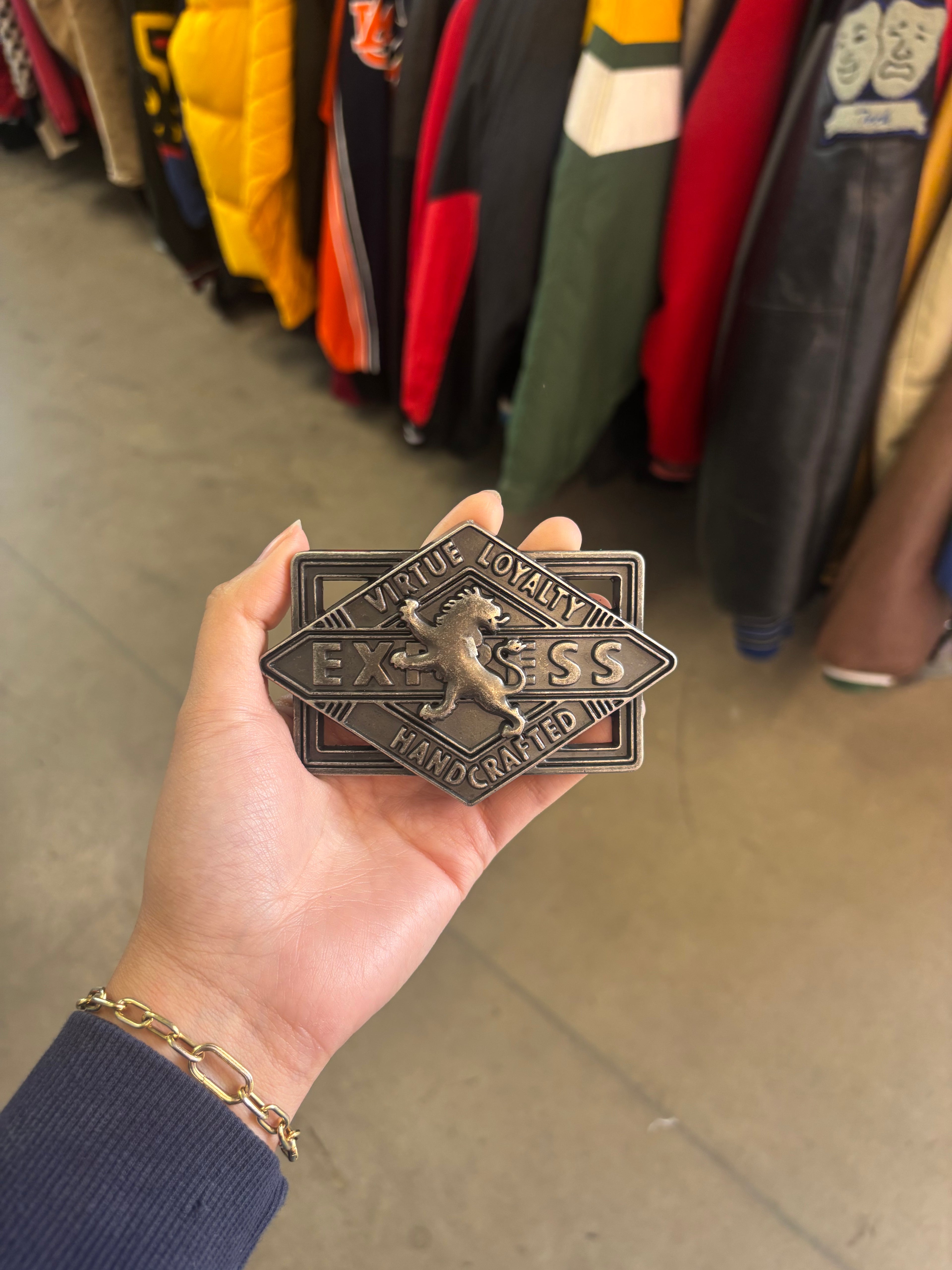 Vintage Express Lion Belt Buckle
