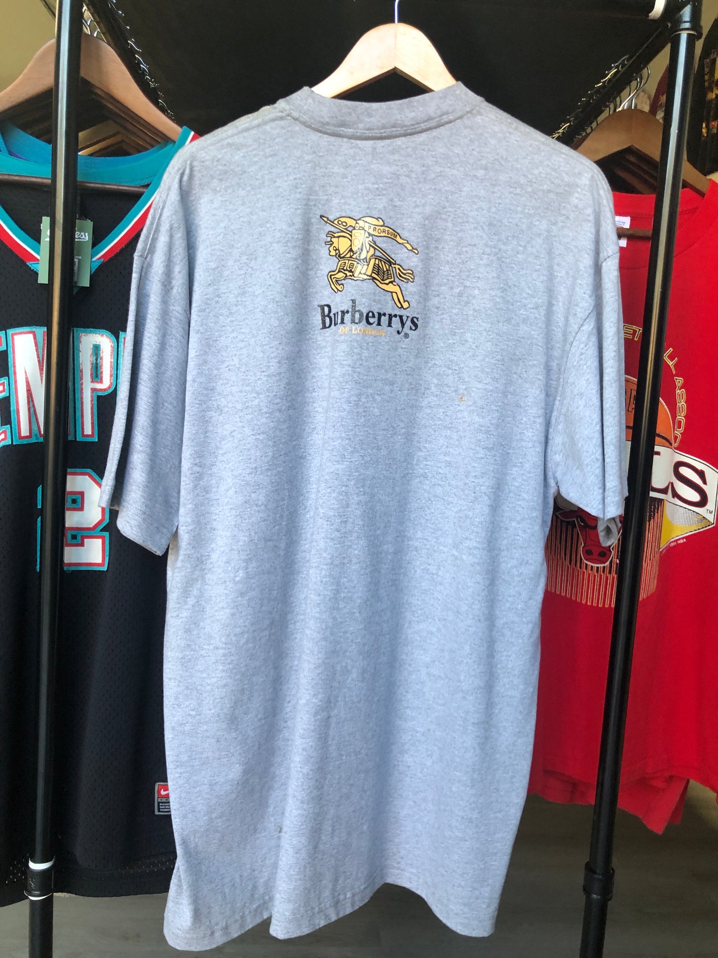 Vintage Burberry Grey Logo Tee