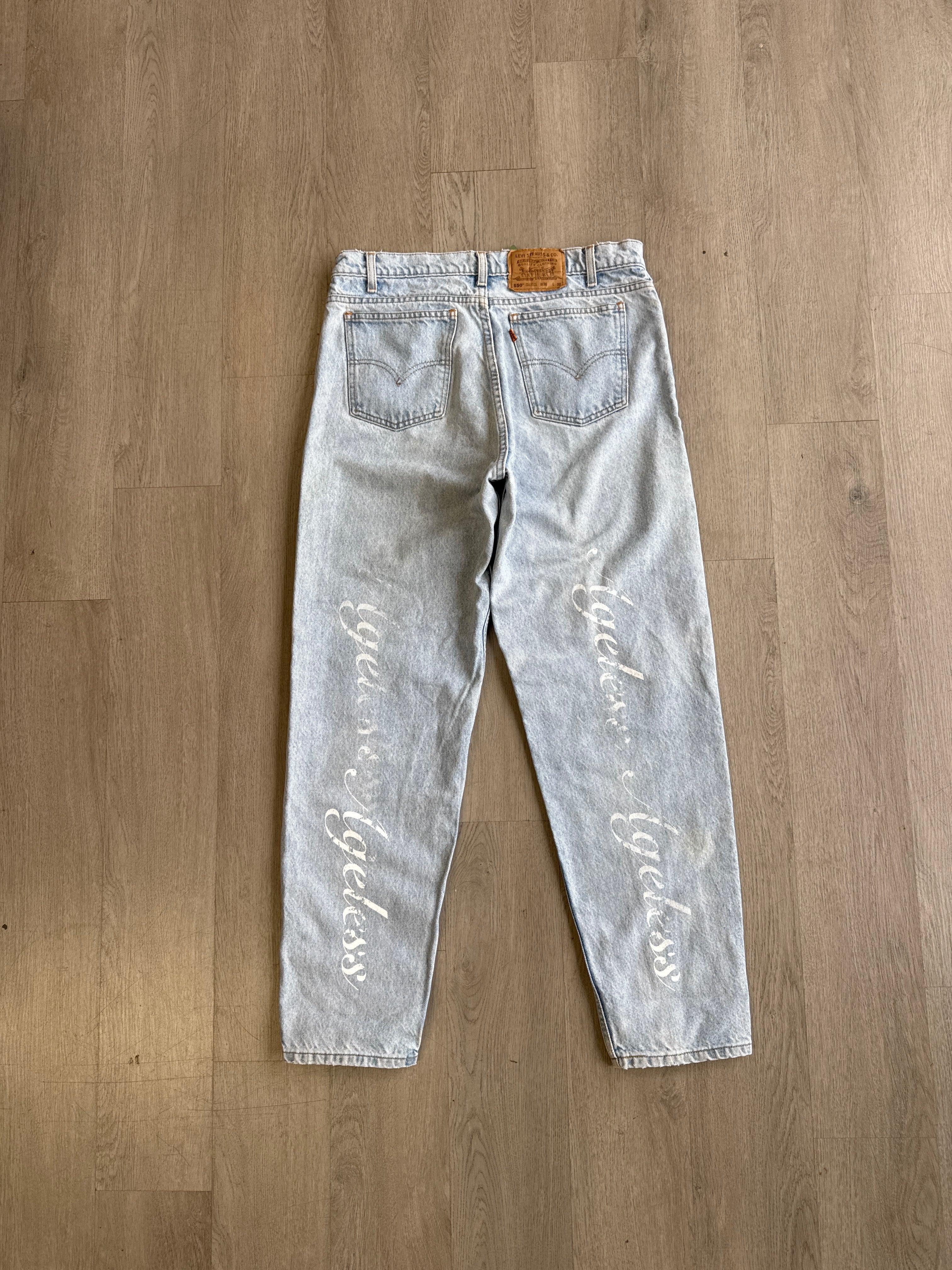 Vintage 1 Of 1 Orange Tab Levi’s Ageless Script Logo Pants