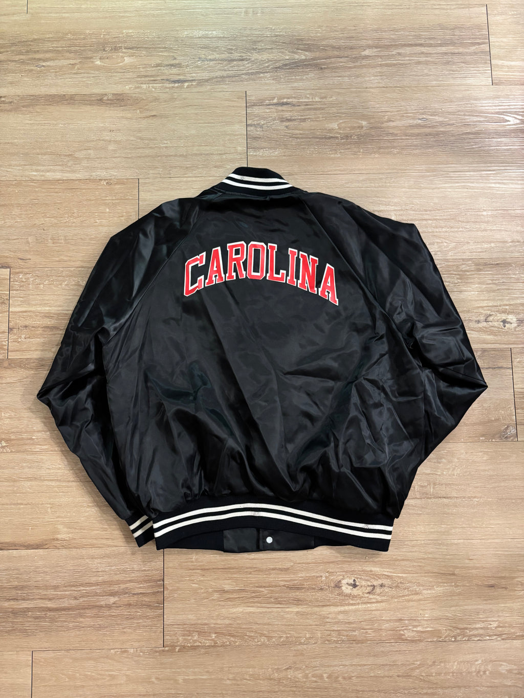 Vintage 1990s University of South Carolina Gamecocks Black Satin Jacket