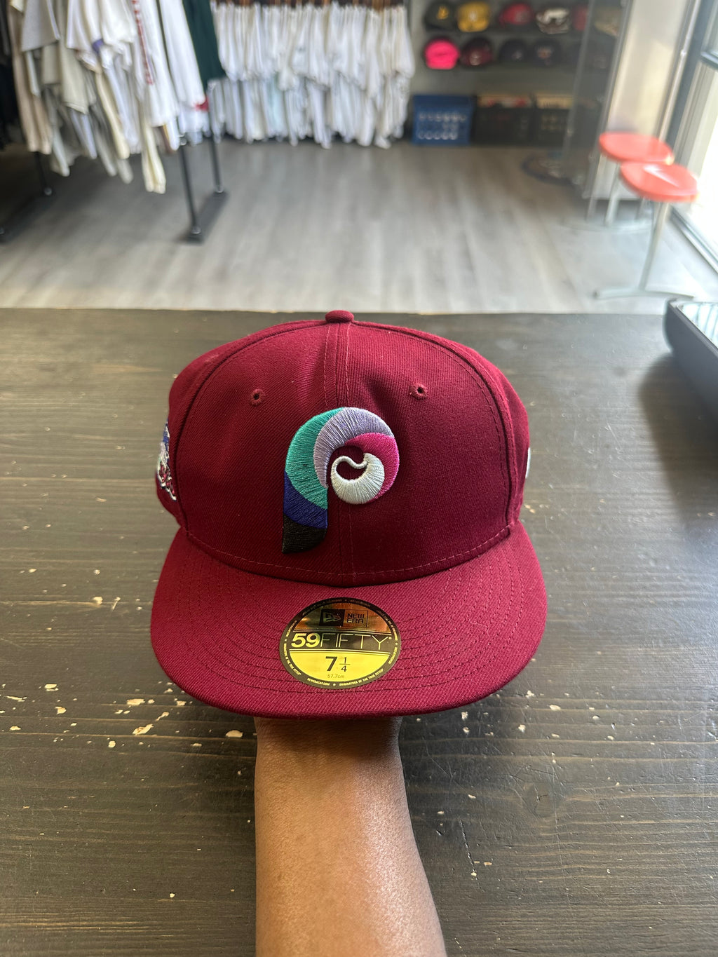 Maroon New Era Philadelphia Phillies Polarlights Collection Fitted Hat