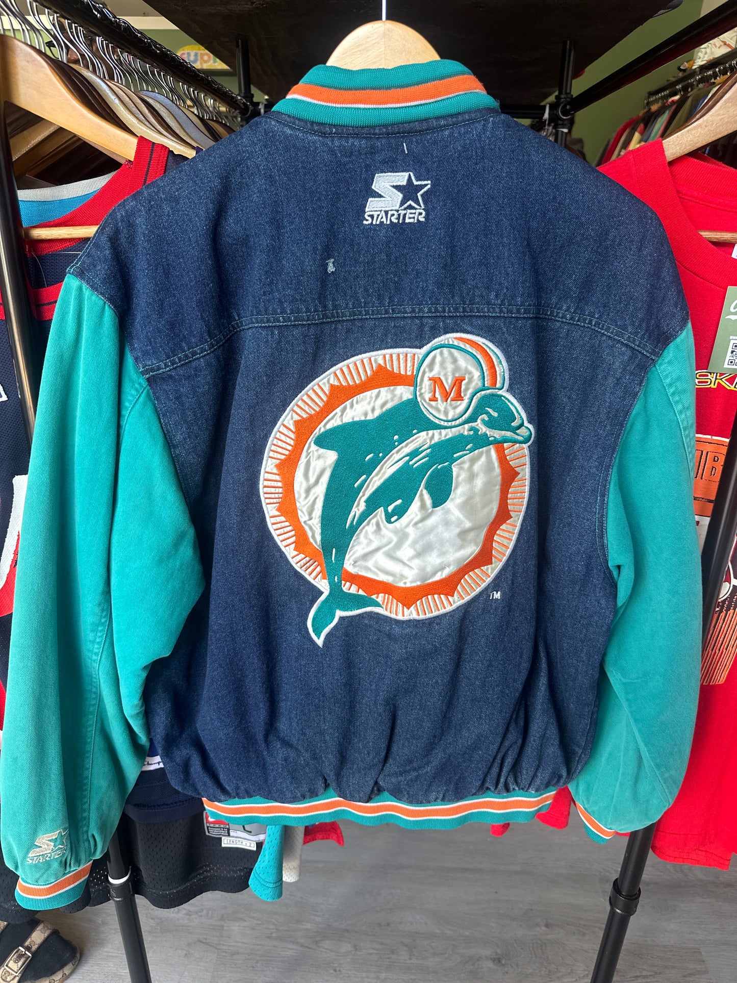 Starter Miami Dolphins Denim Jacket