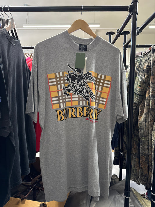 Vintage Burberry Grey Logo Tee