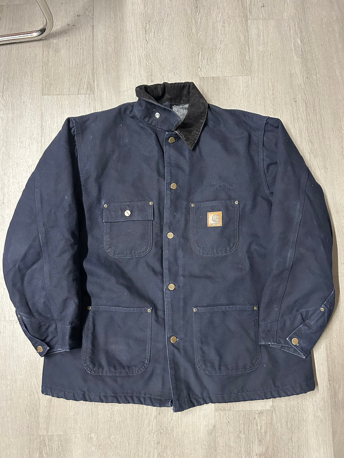 Vintage Navy Blue Carhartt Chore Coat