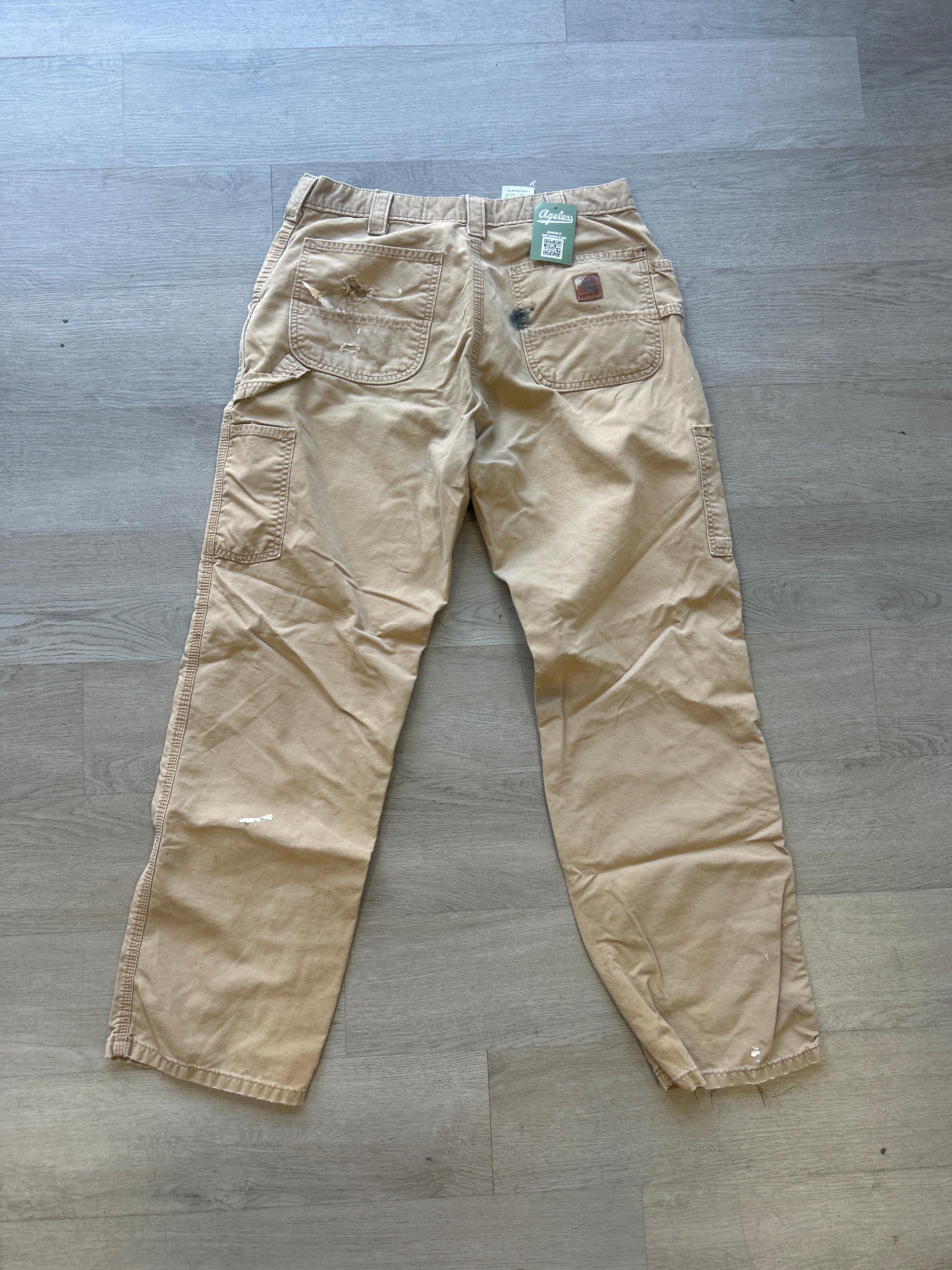 Vintage Distressed Tan Carhartt Loose Fit Pants