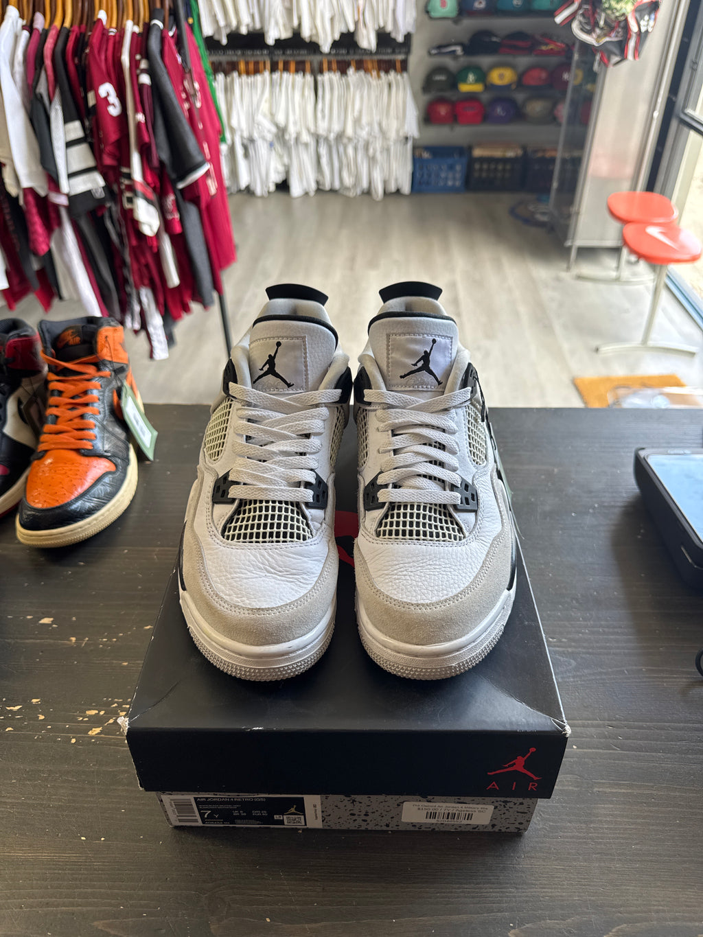 Pre Owned Air Jordan 4 Military Black