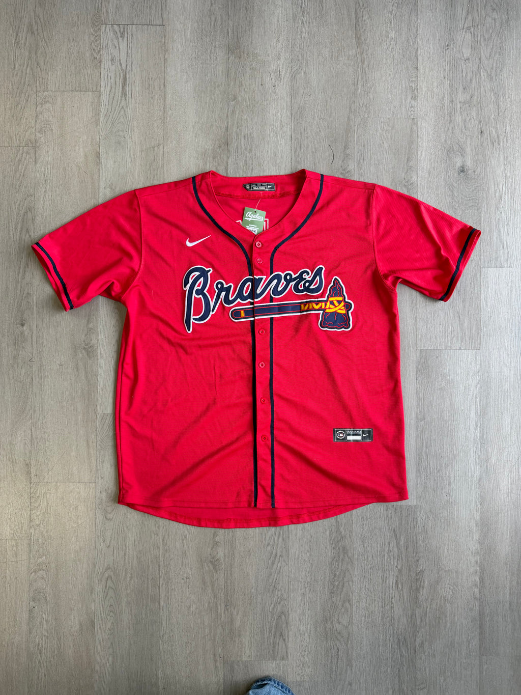 Vintage Braves Albies 1 Baseball Jersey
