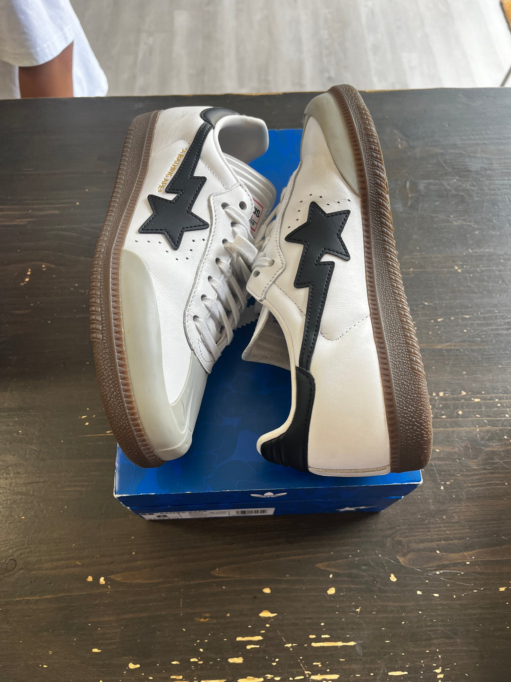 Pre-Owned Adidas Samba Bape White Black Gum