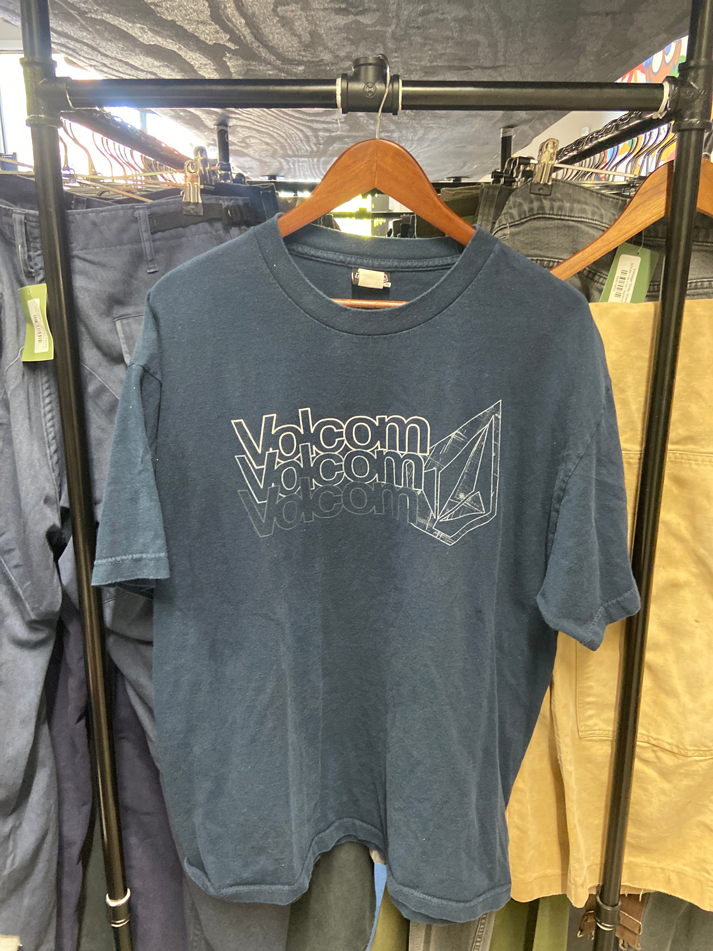 Vintage Black Volcom 3 Time Tee