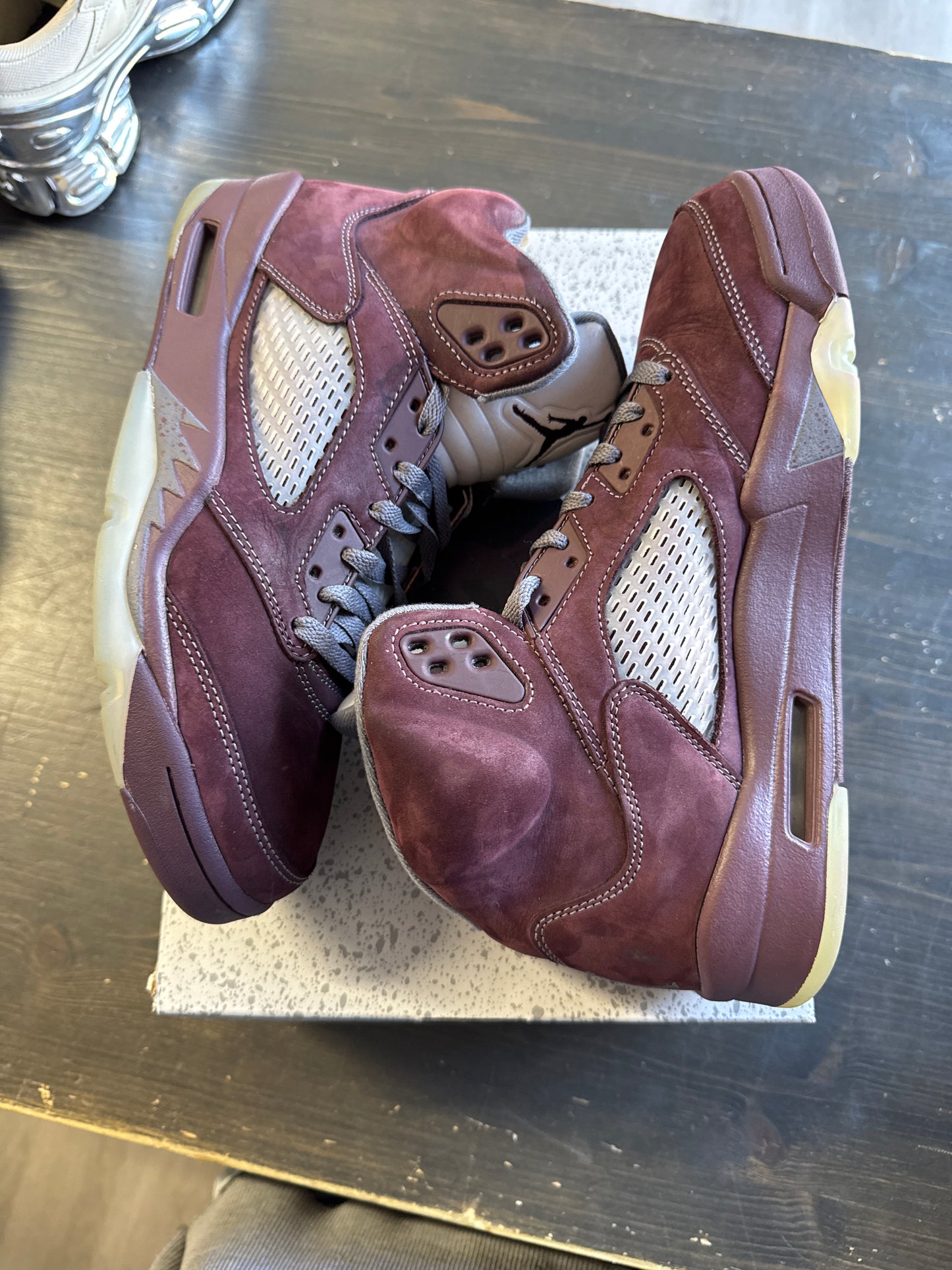 Pre-owned Jordan Retro 5 Burgundy