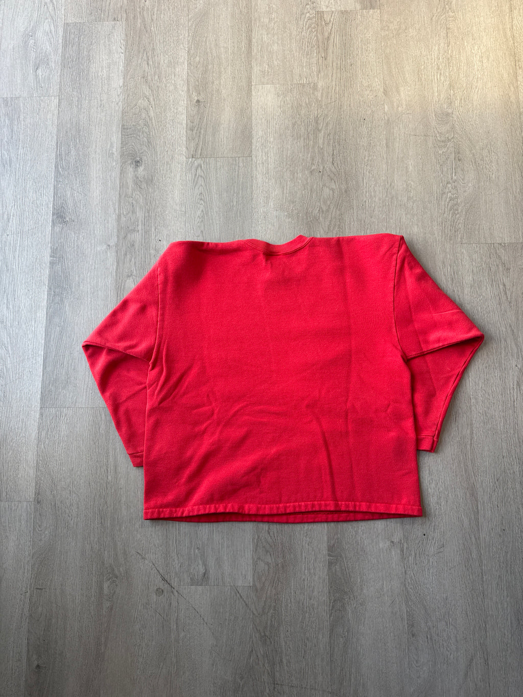 Vintage 1989 Guess USA Goes First Class Cropped Sweatshirt