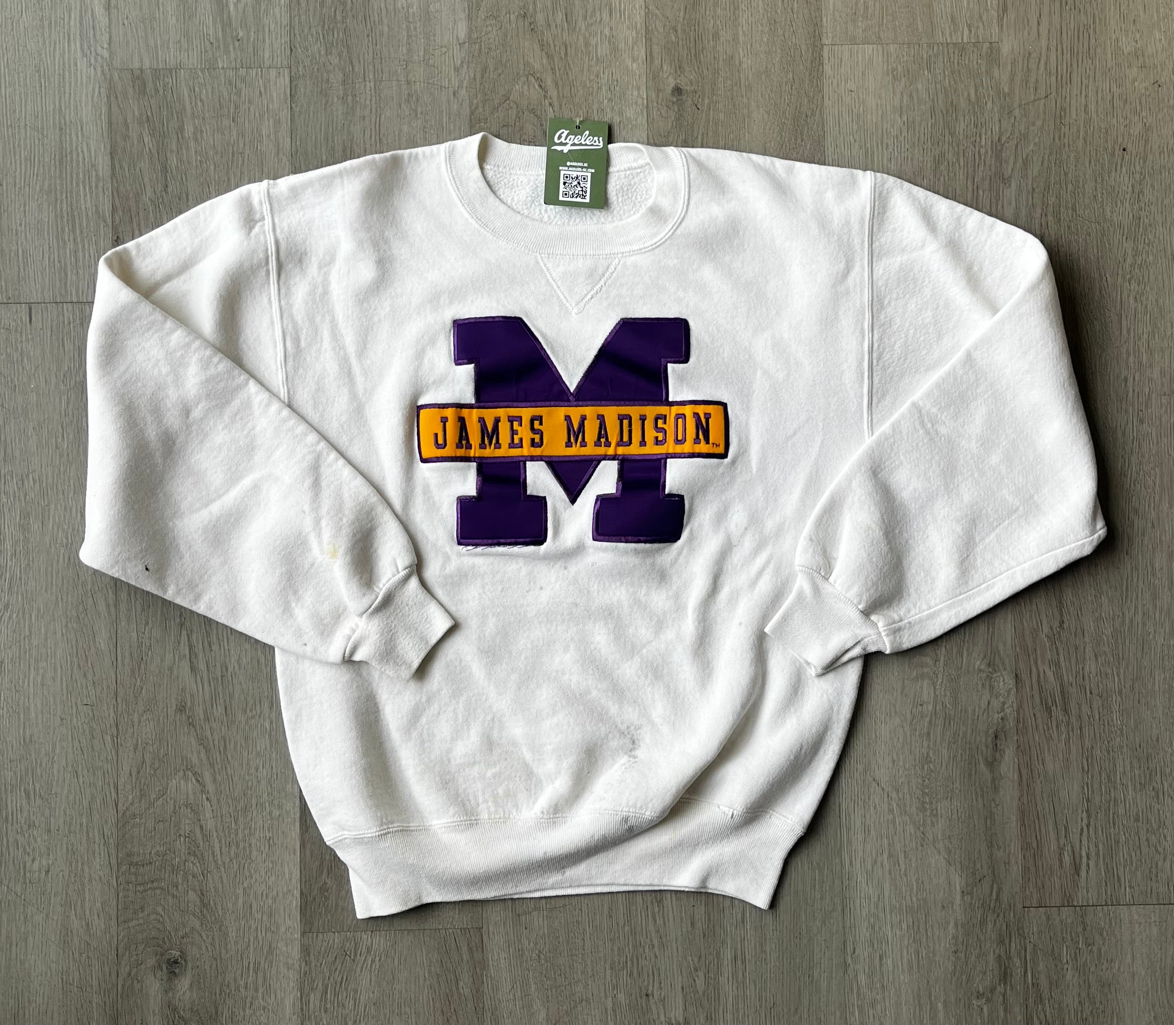 Vintage Embroidered James Madison University Sweatshirt