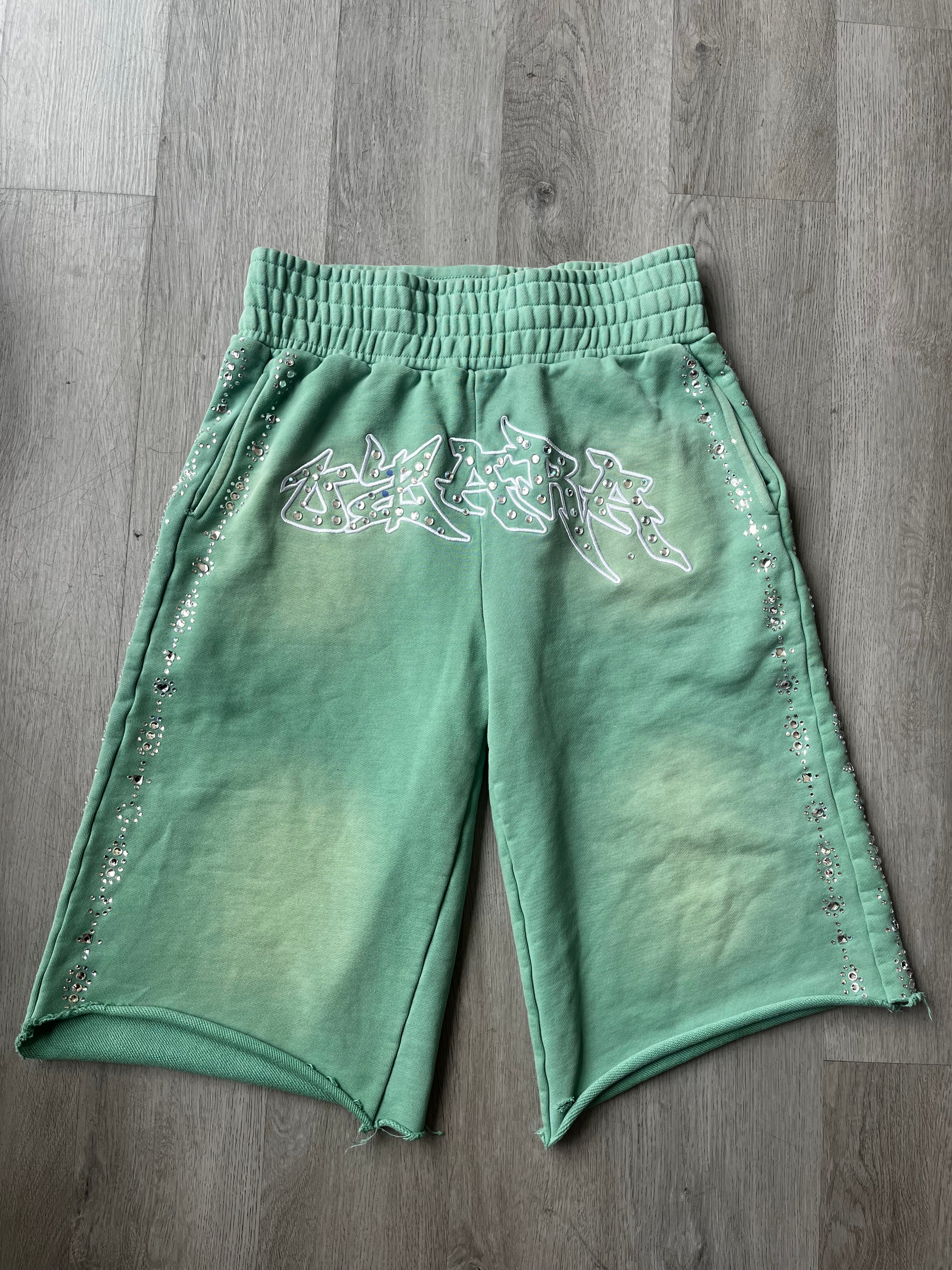 OZARA Rhinestone Sweat Shorts