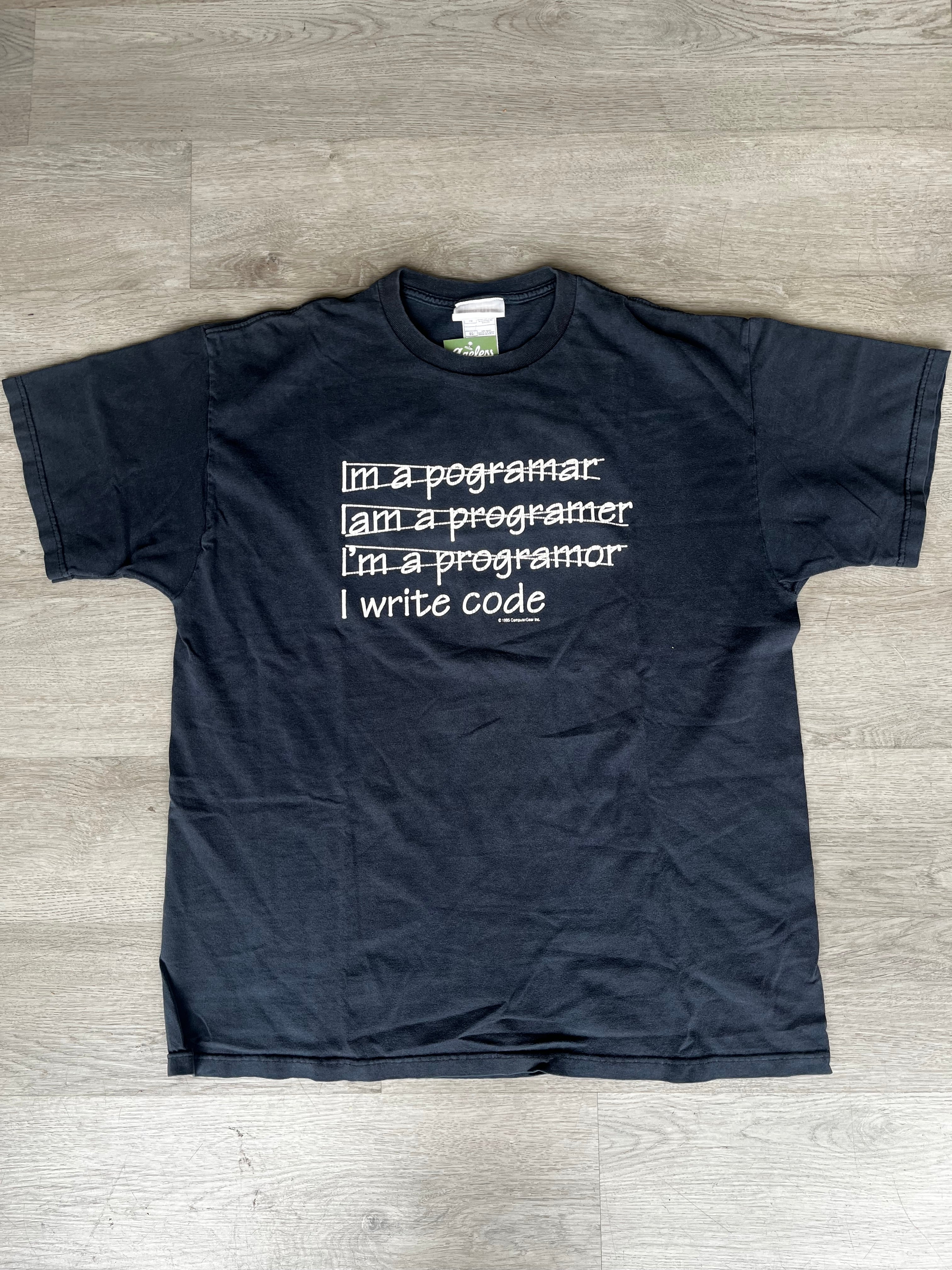 Vintage 1990s Computer Gear I Write Code Tee
