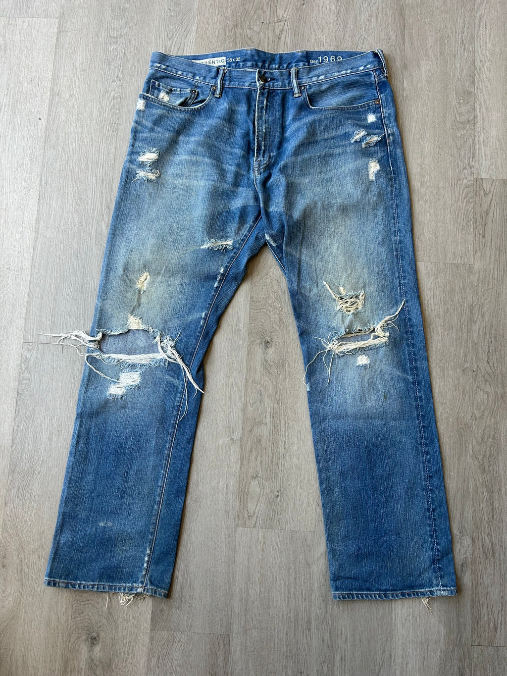 Gap 1969 Authentic Distressed Jeans