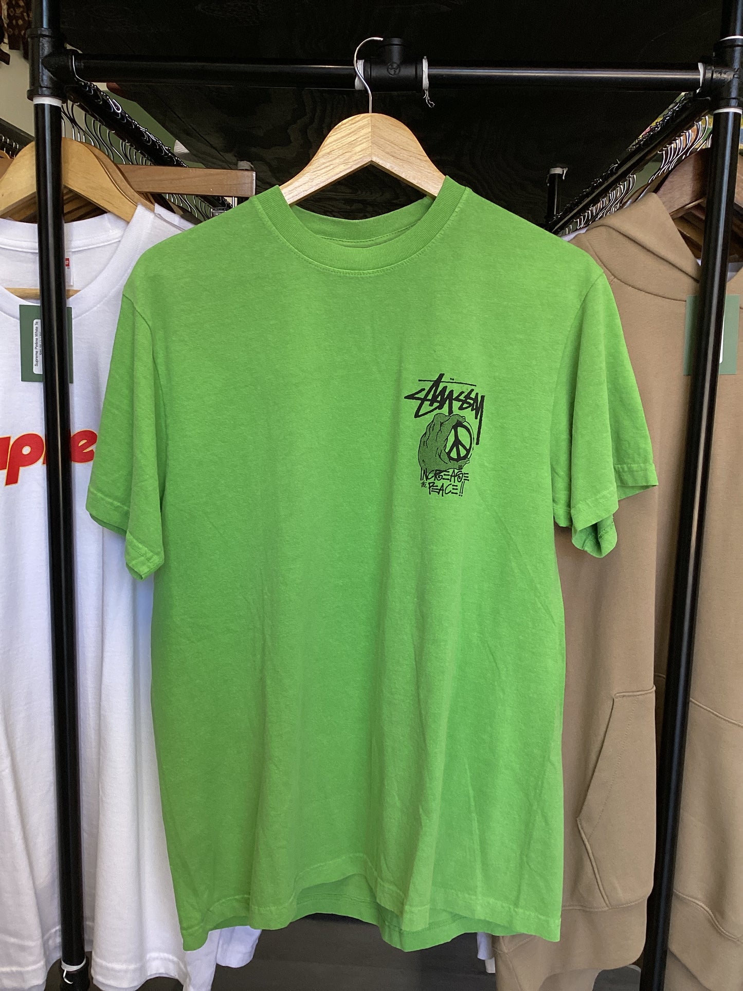 Stussy Increase The Peace Green Tee