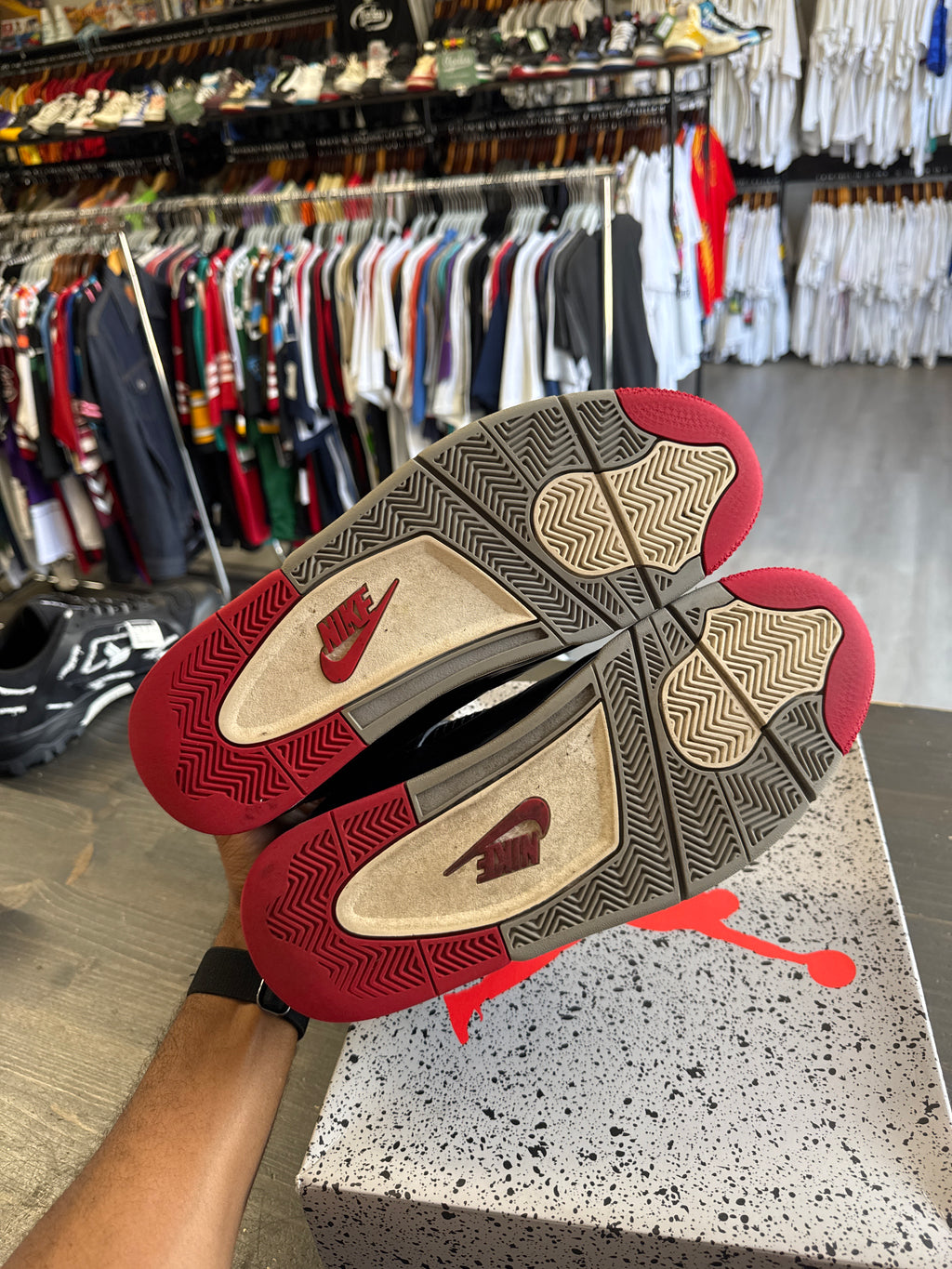 Pre-owned Jordan Retro 4 Bred Reimagined