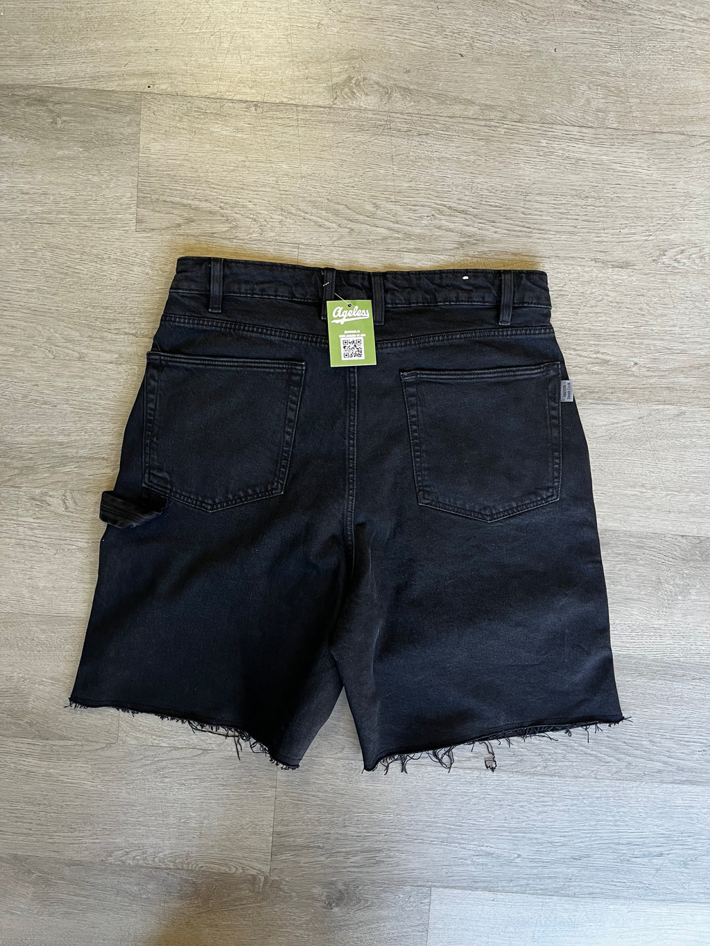 Black Double Knee Carpenter Shorts