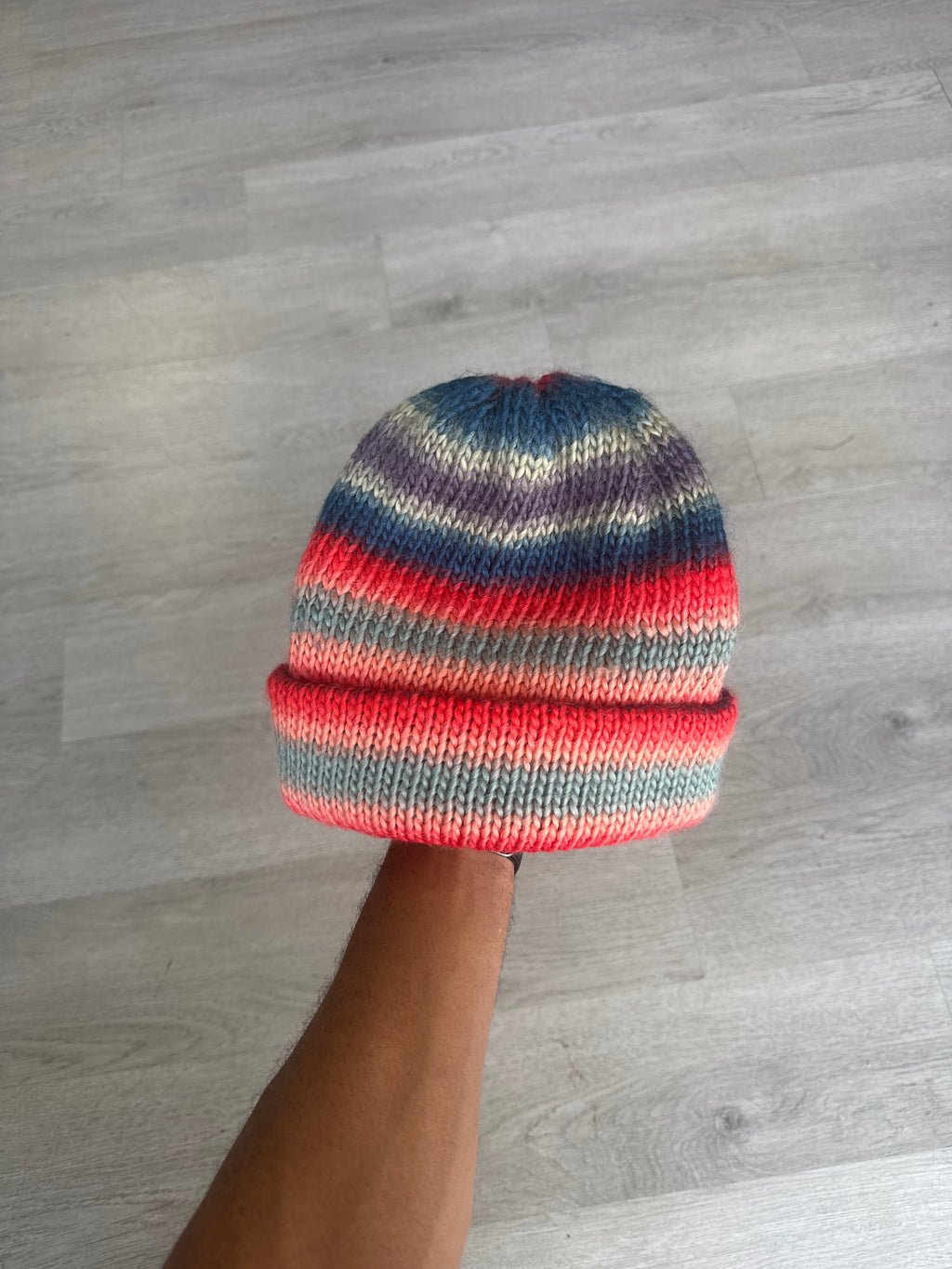 Supreme Ombré Stripe Navy Beanie