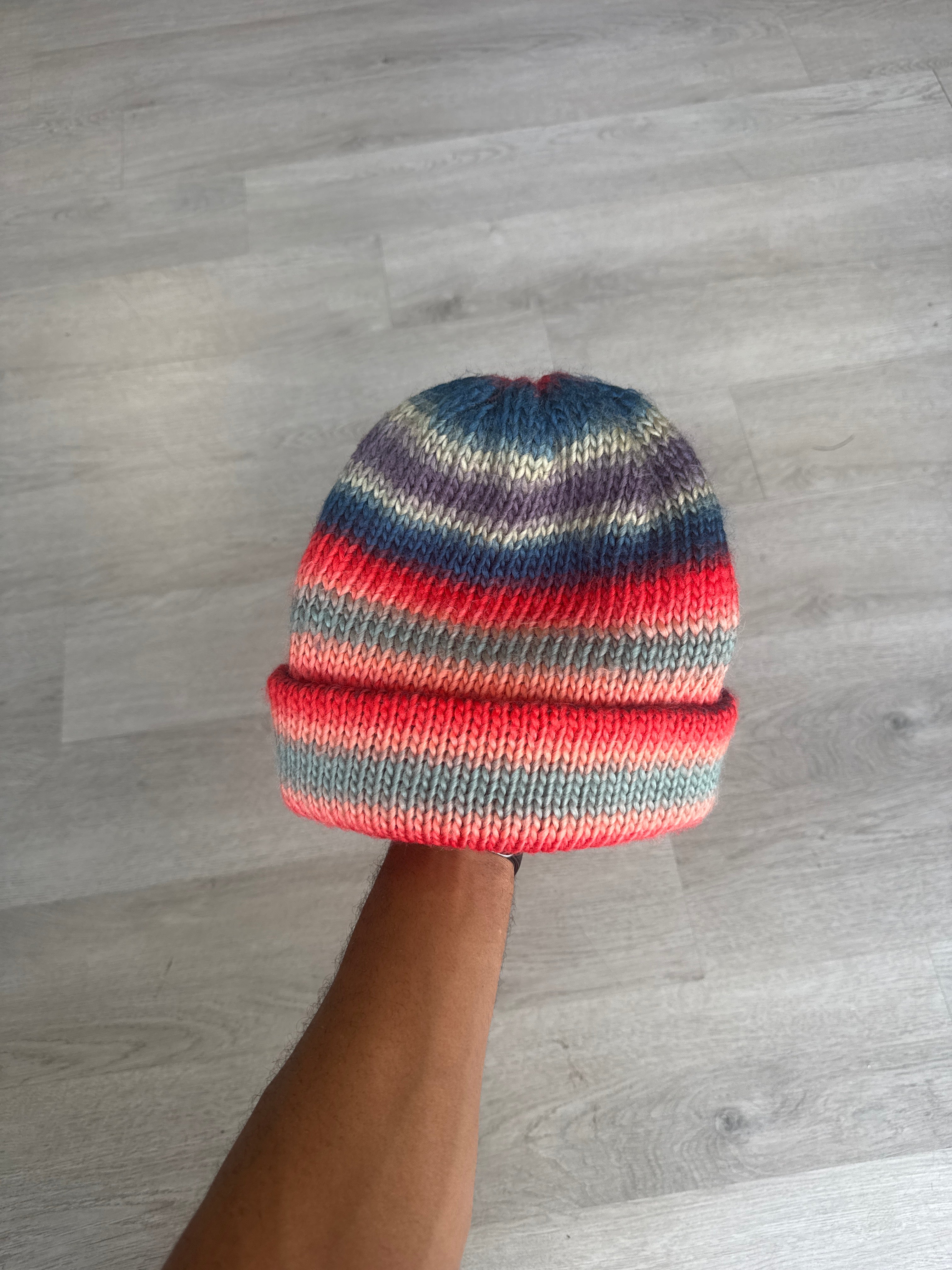 Supreme Ombré Stripe Navy Beanie