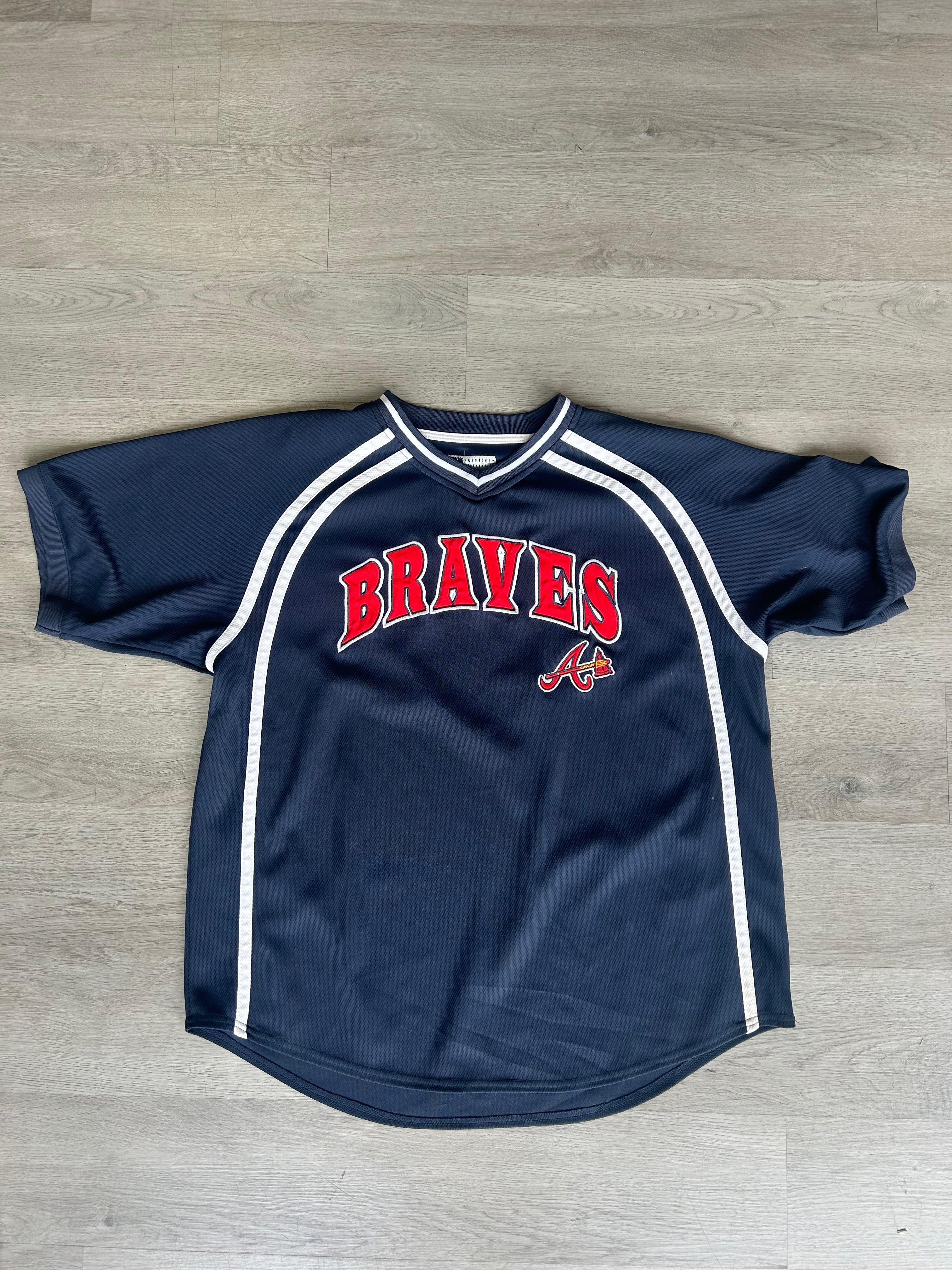 Vintage Atlanta Braves True Fan Series Mesh Pullover Jersey