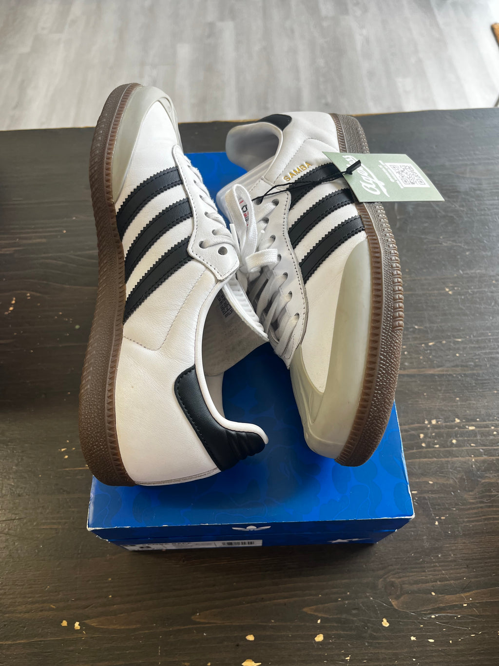 Pre-Owned Adidas Samba Bape White Black Gum