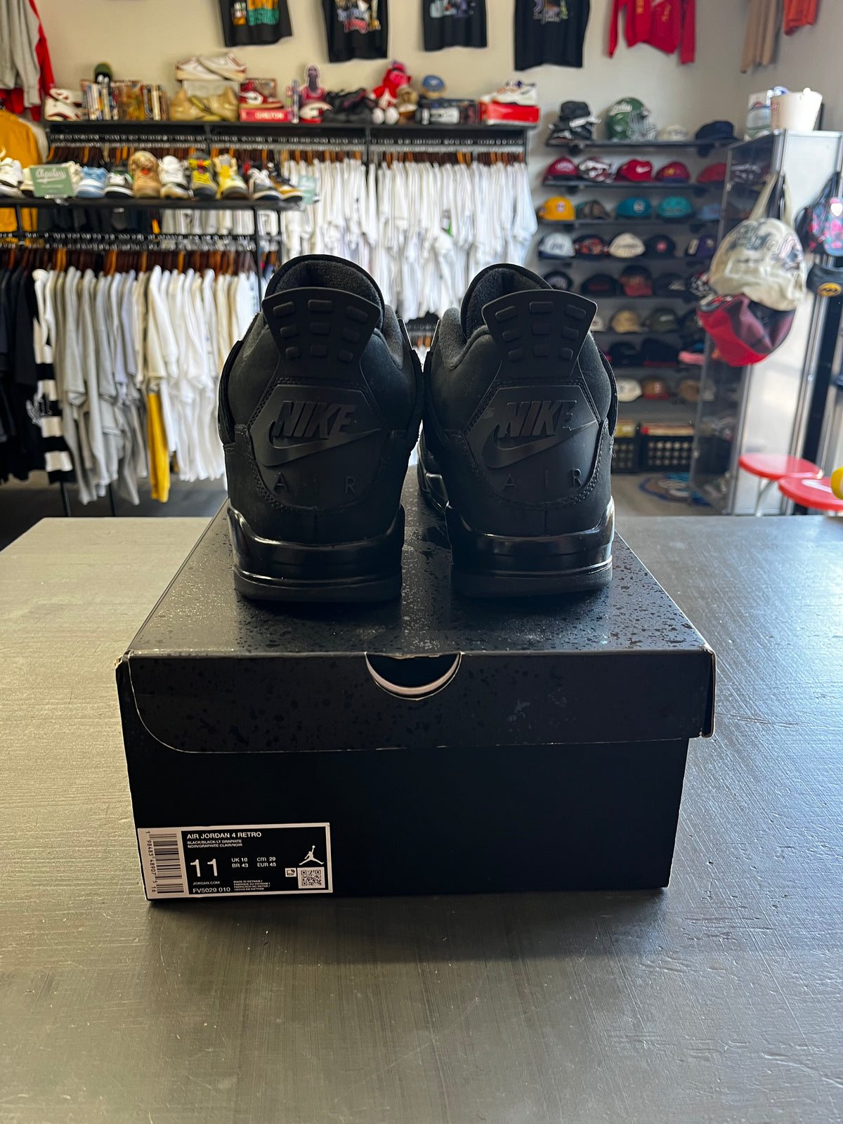 Pre Owned Air Jordan 4 Retro Black Cat