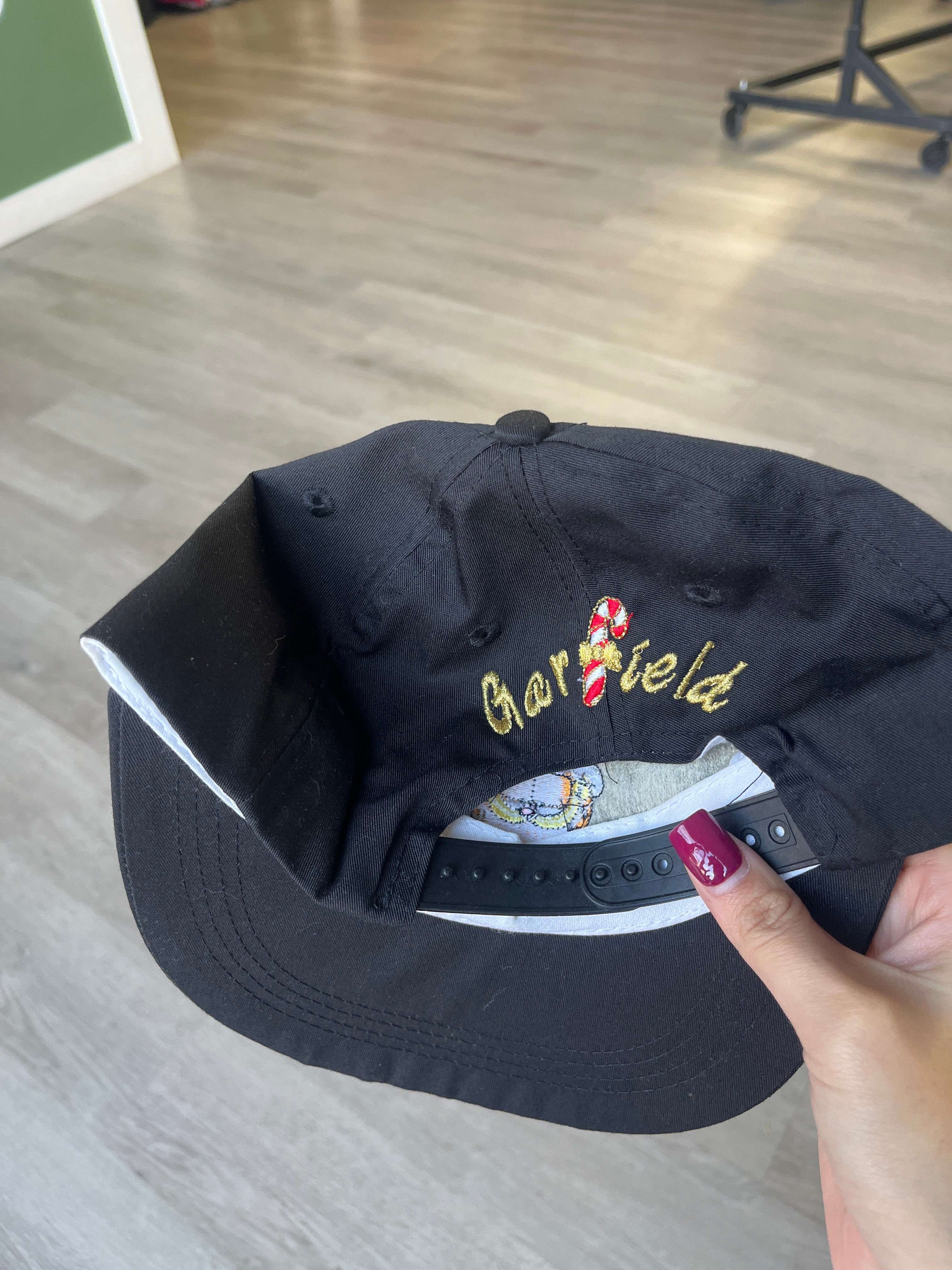 Vintage Garfield Christmas Embroidered SnapBack Hat