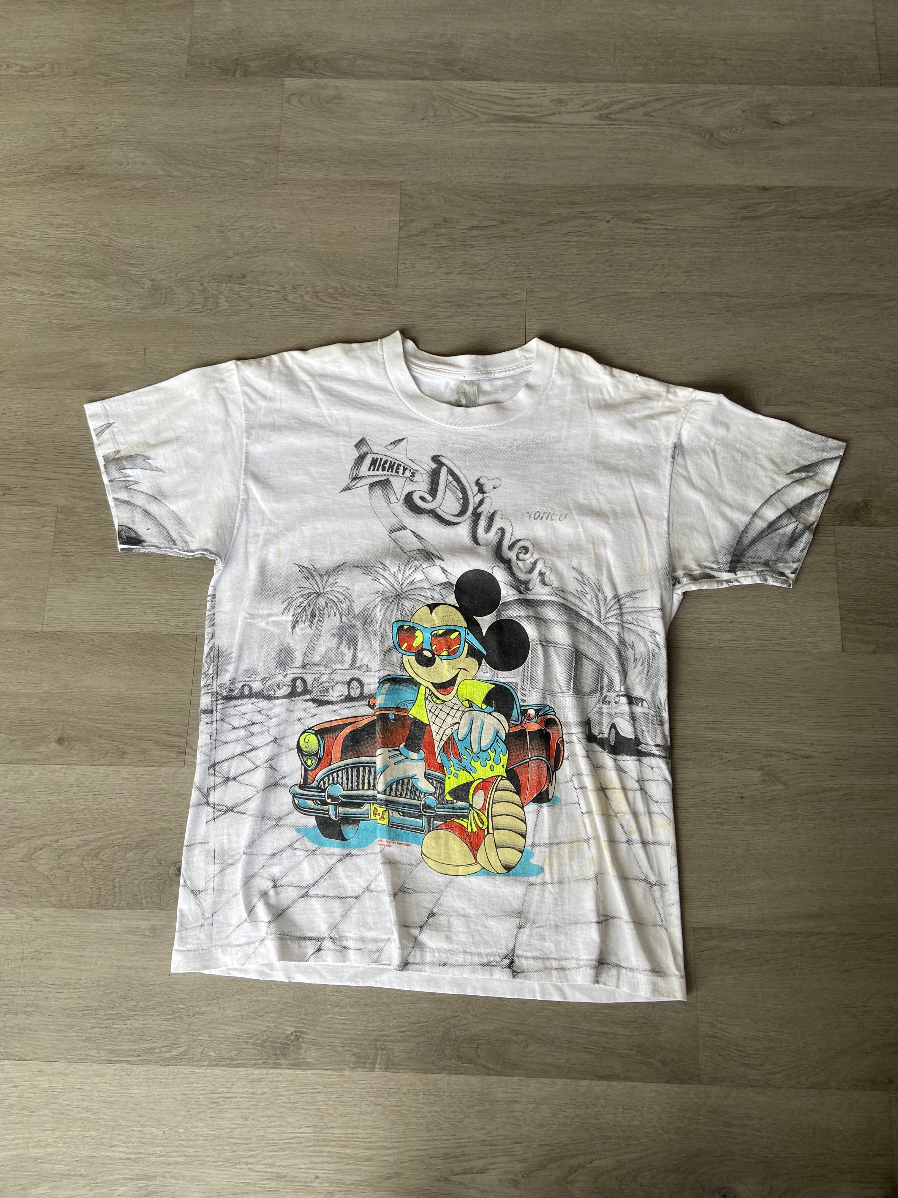 Vintage Walt Disney Mickey Mouse AOP Tee