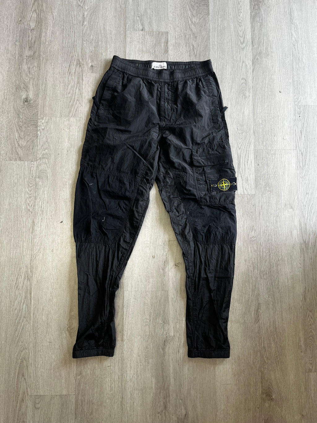 Stone Island Black Nylon Metal Cargo Pant
