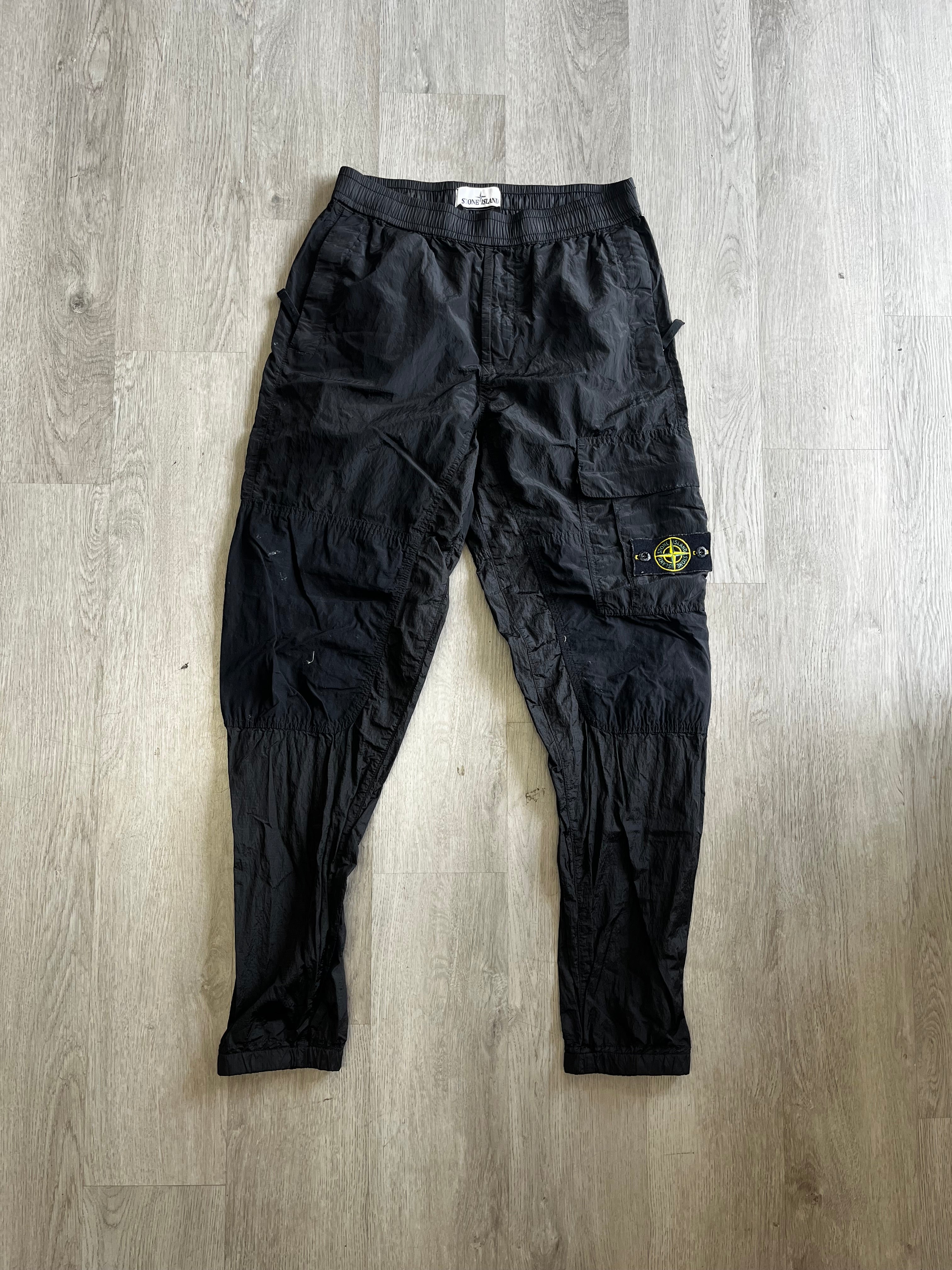 Stone Island Black Nylon Metal Cargo Pant