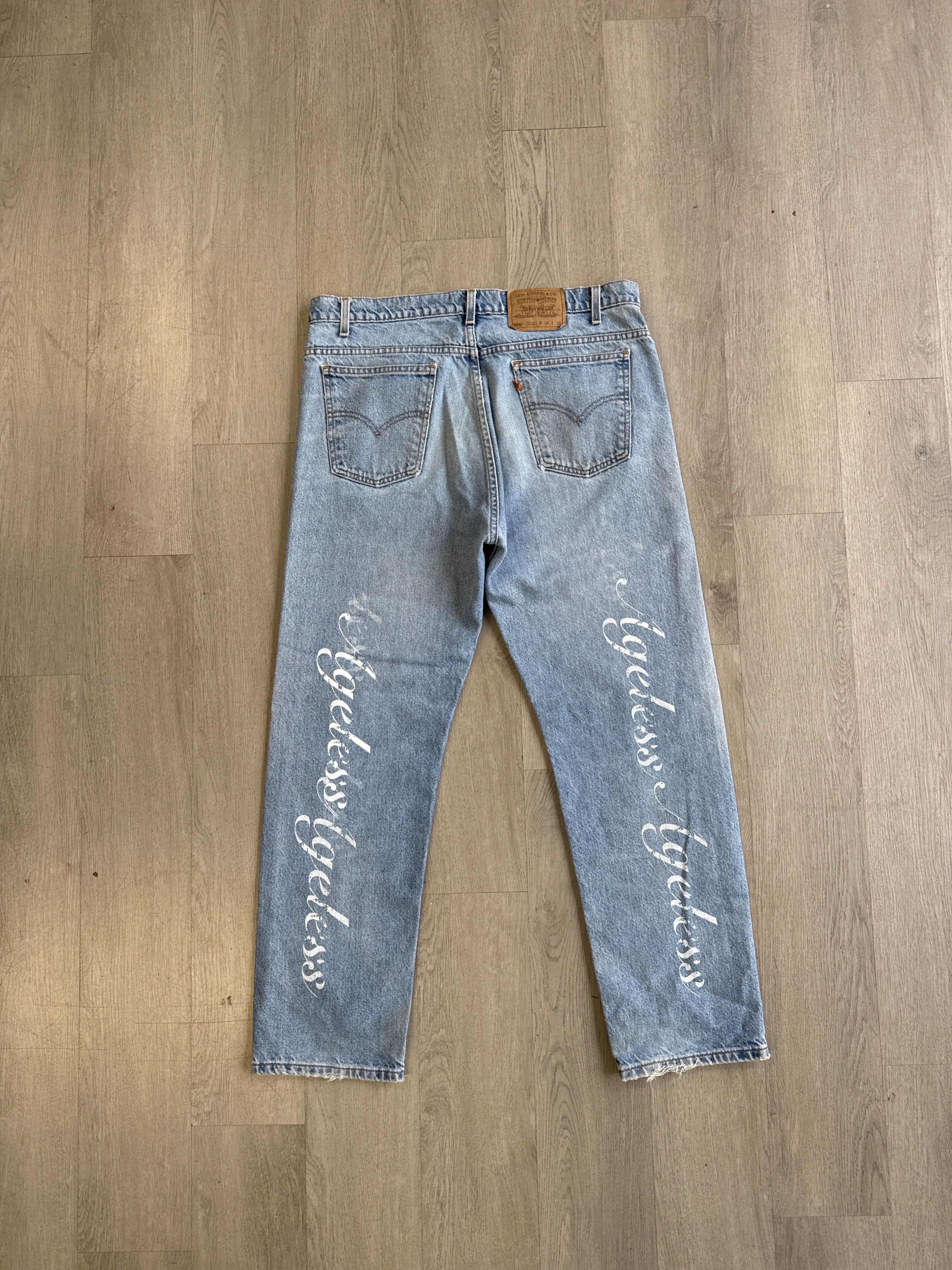 Vintage 1 Of 1 Orange Tab Levi’s Ageless Script Logo Pants