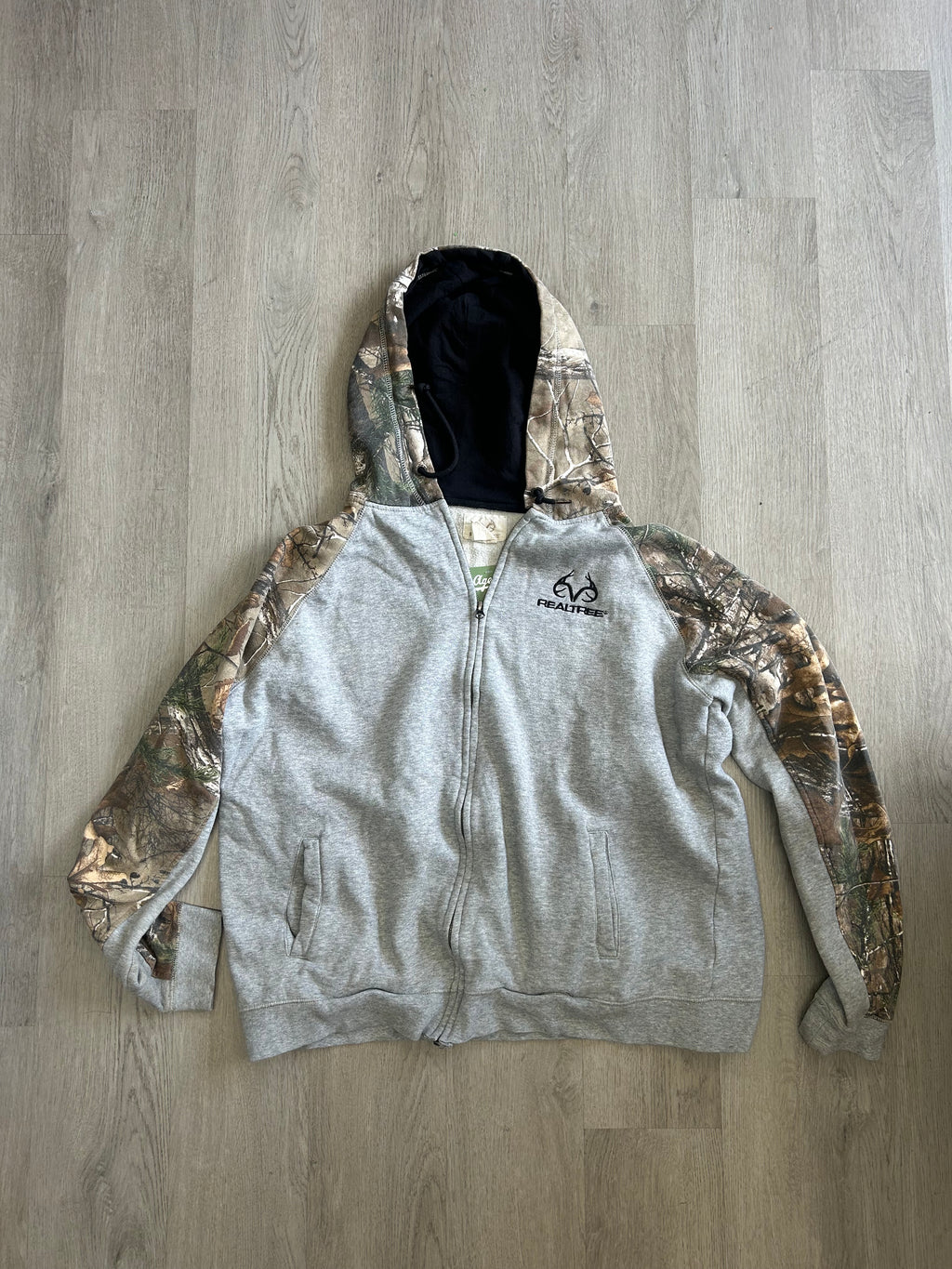 Realtree Camo Paneled Logo Zip-Up Hoodie