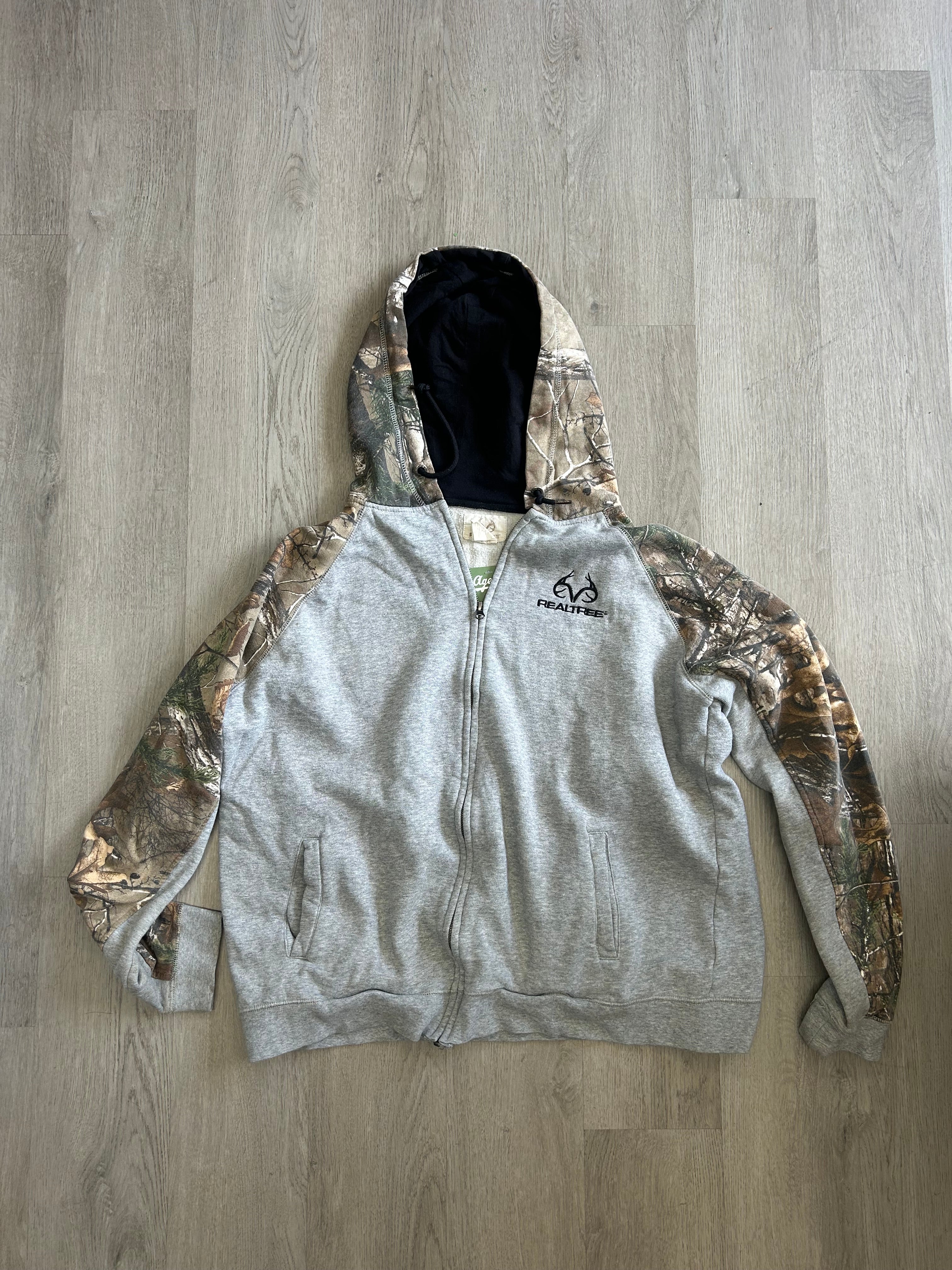 Realtree Camo Paneled Logo Zip-Up Hoodie