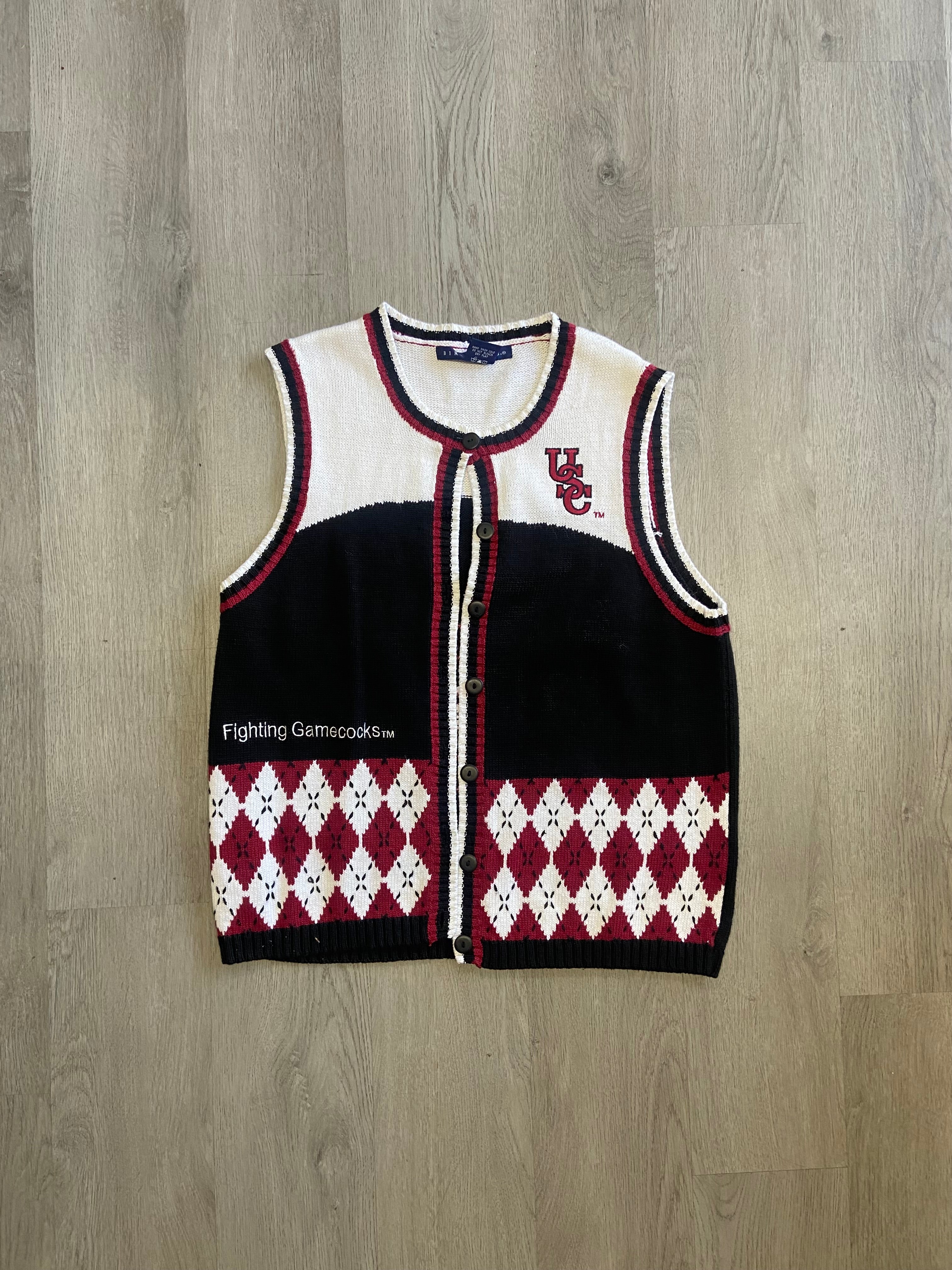 University of South Carolina Embroidered Knitted Sweater Vest