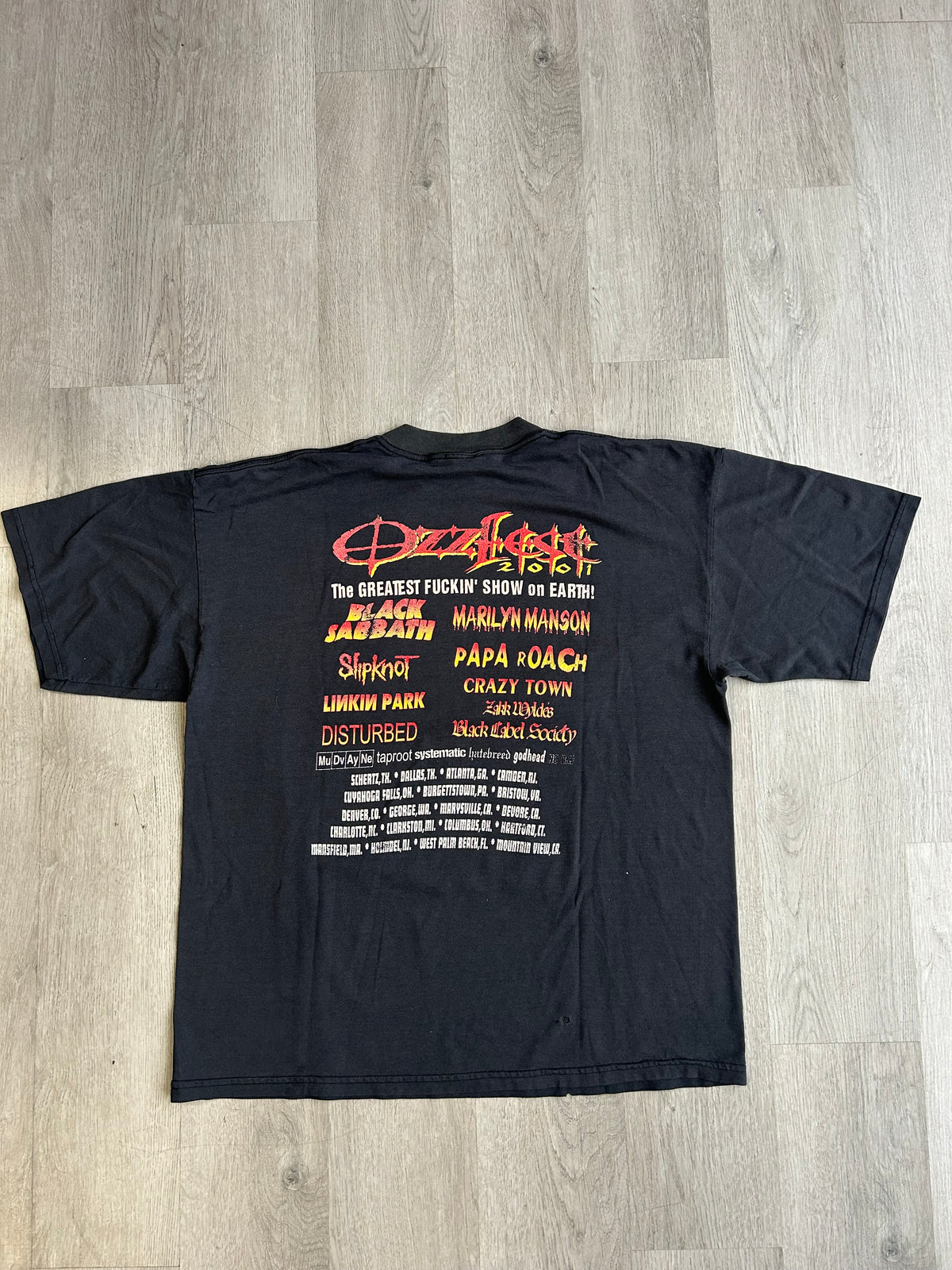 Vintage OzzyFest Set List Tee