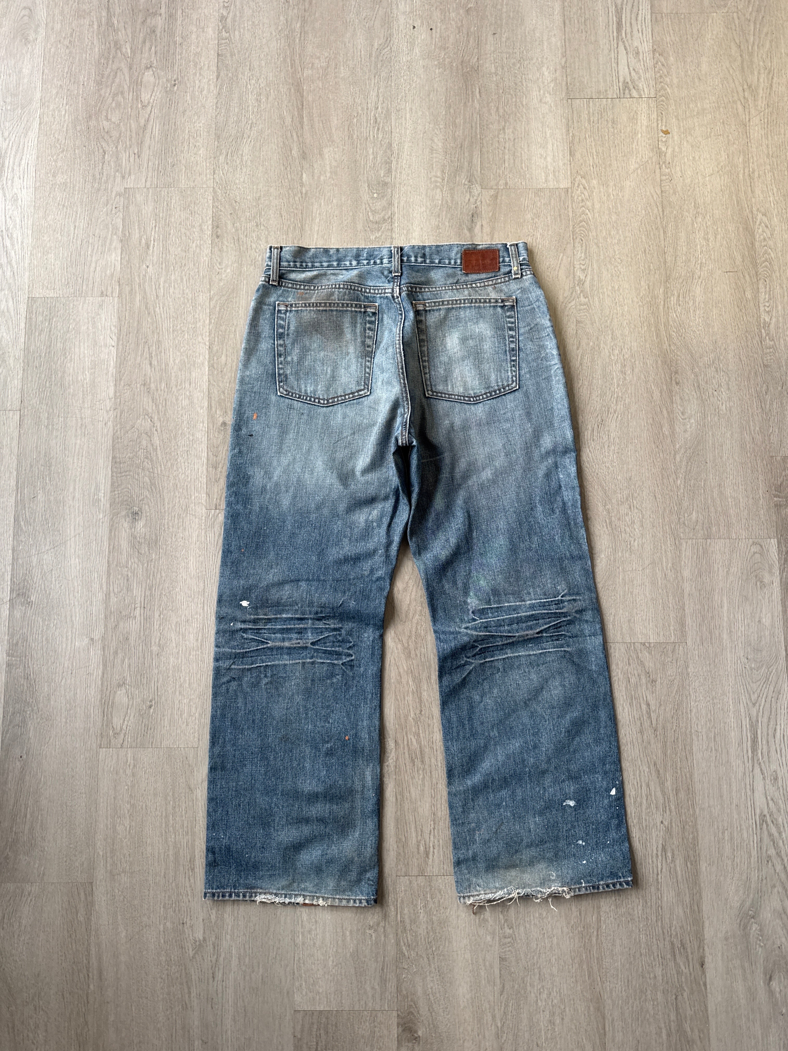 Vintage Gap Loose Fit Distressed Paint Splatter Denim Jeans