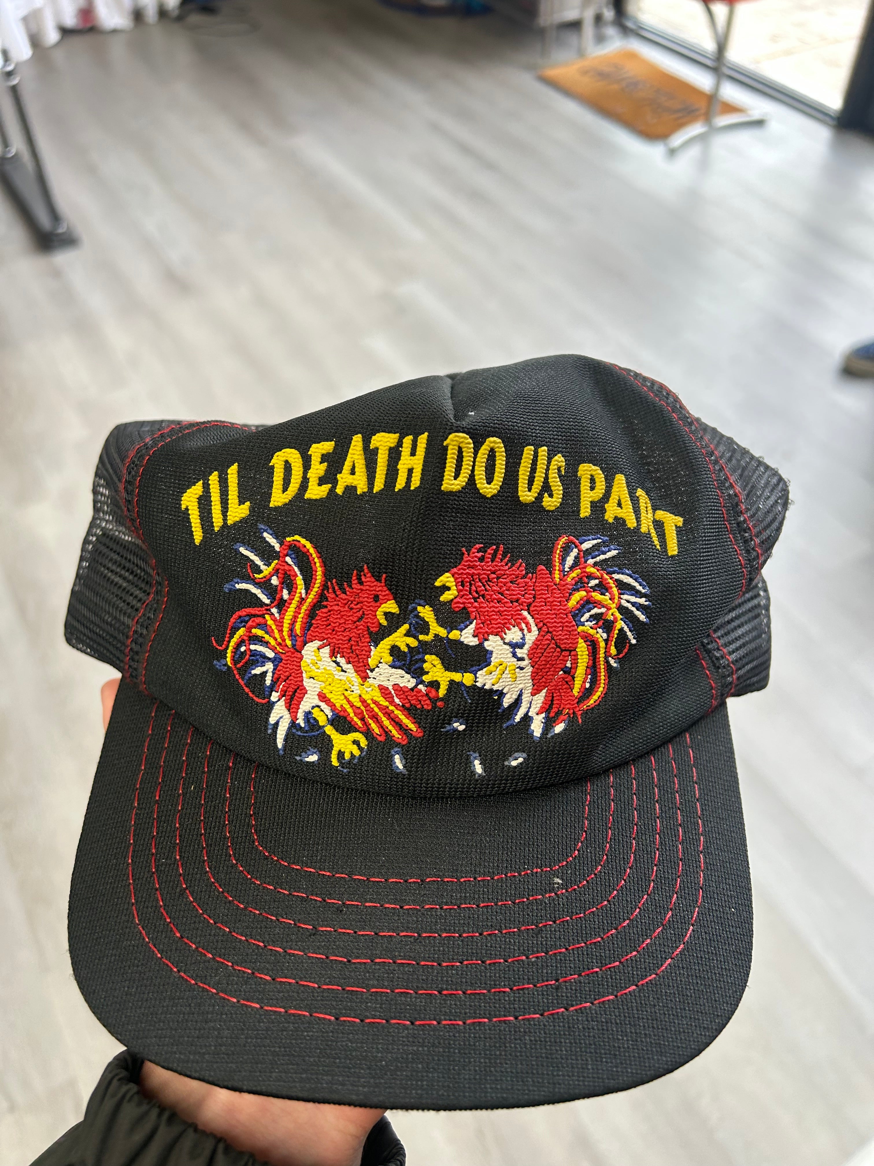 Vintage Till Death Do Us Part Cock Fight SnapBack Hat