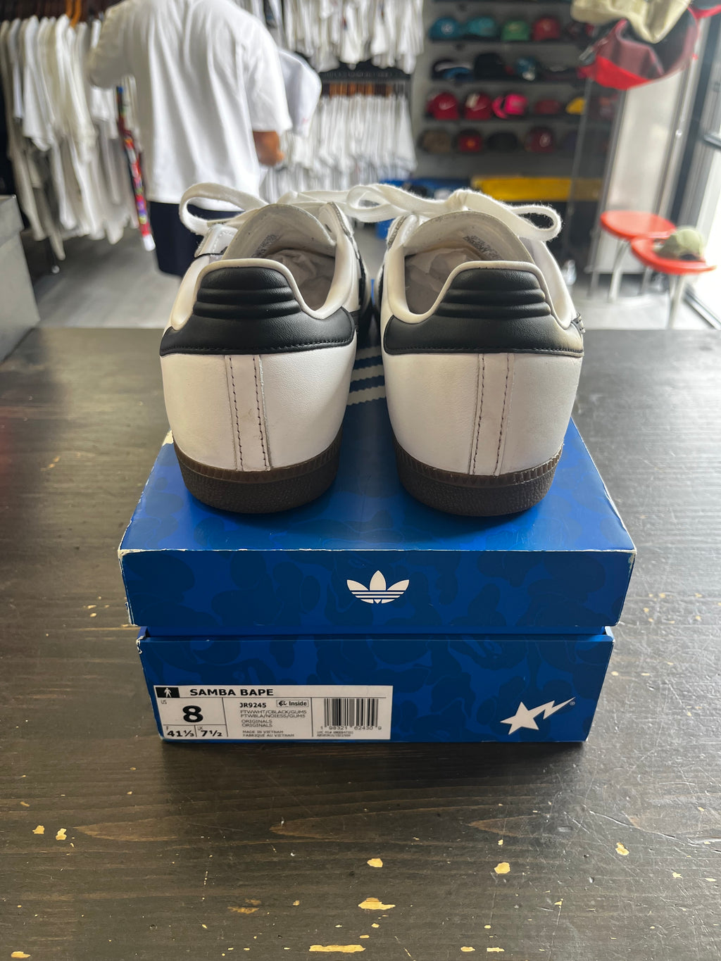 Pre-Owned Adidas Samba Bape White Black Gum